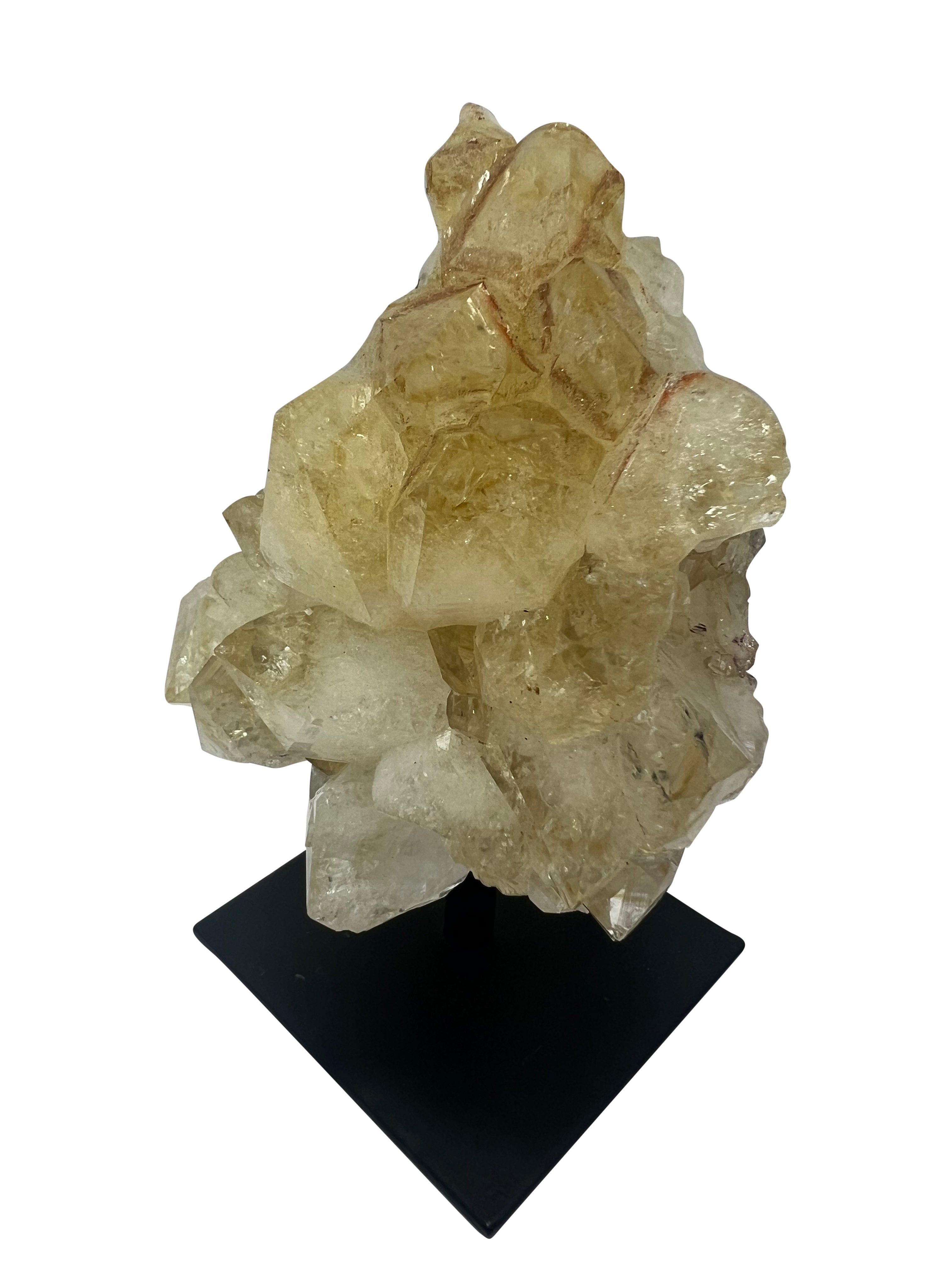 Citrine Cluster on Metal Stand - E