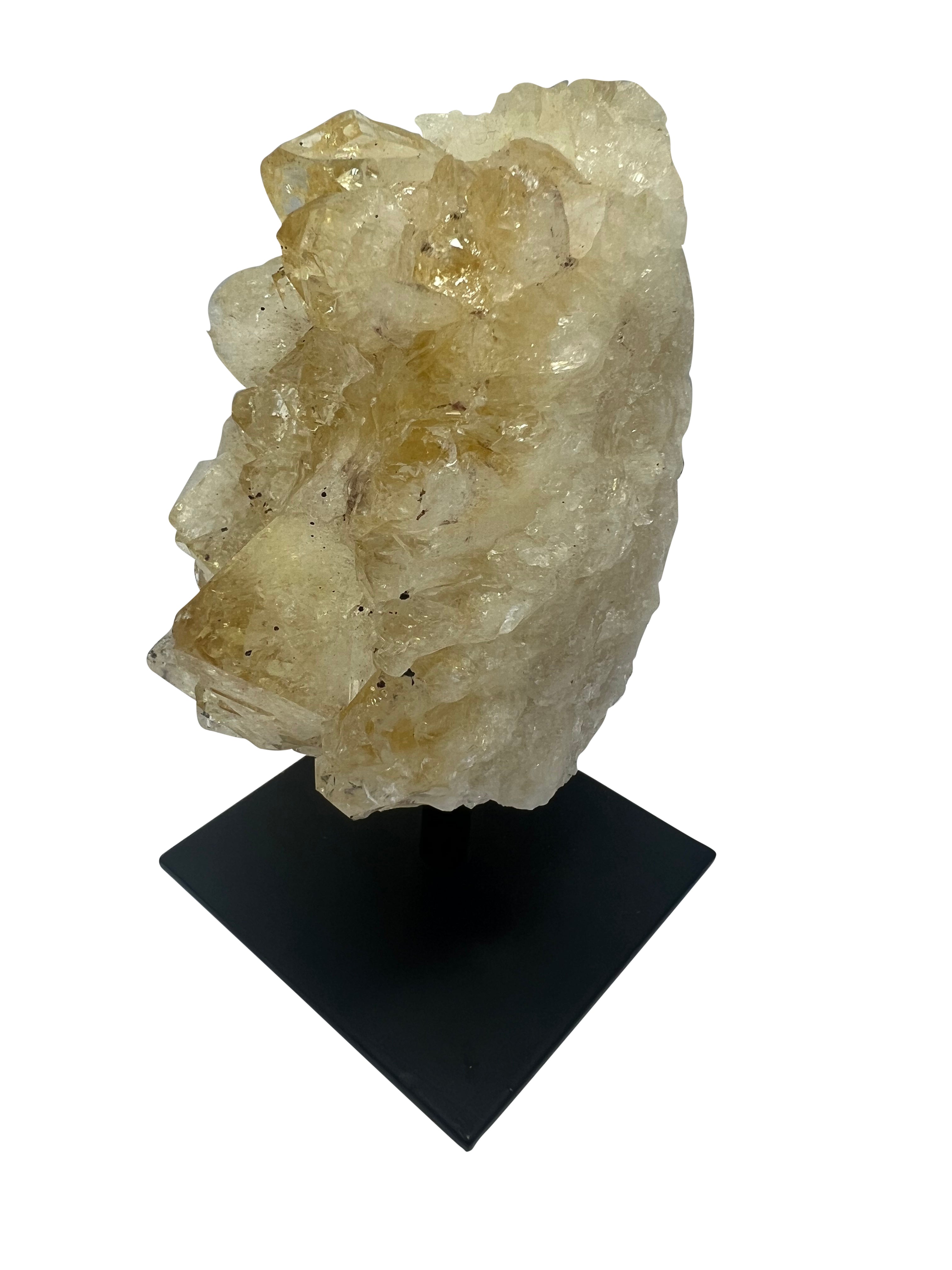 Citrine Cluster on Metal Stand - F