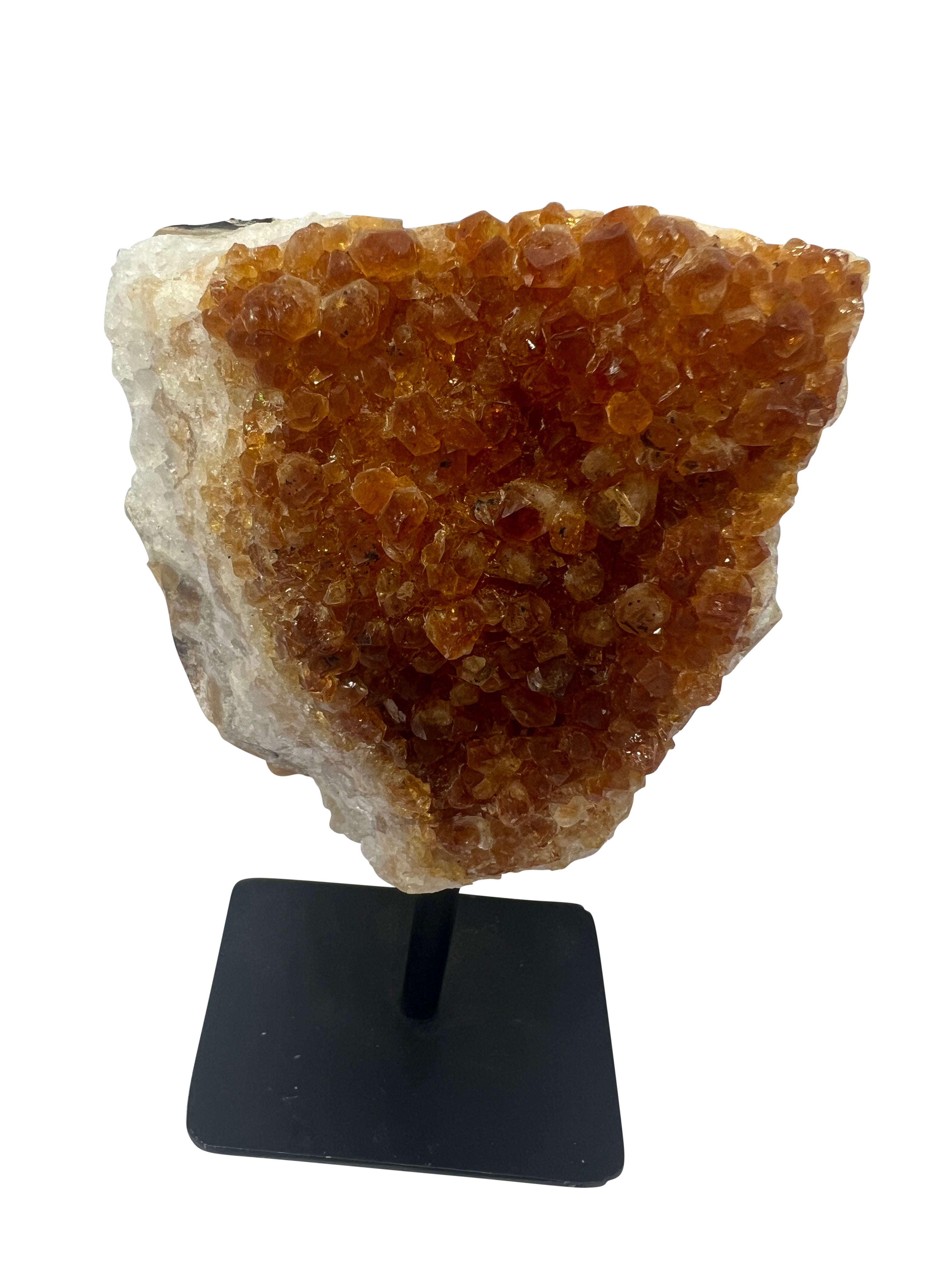 Citrine Cluster on Metal Stand - G