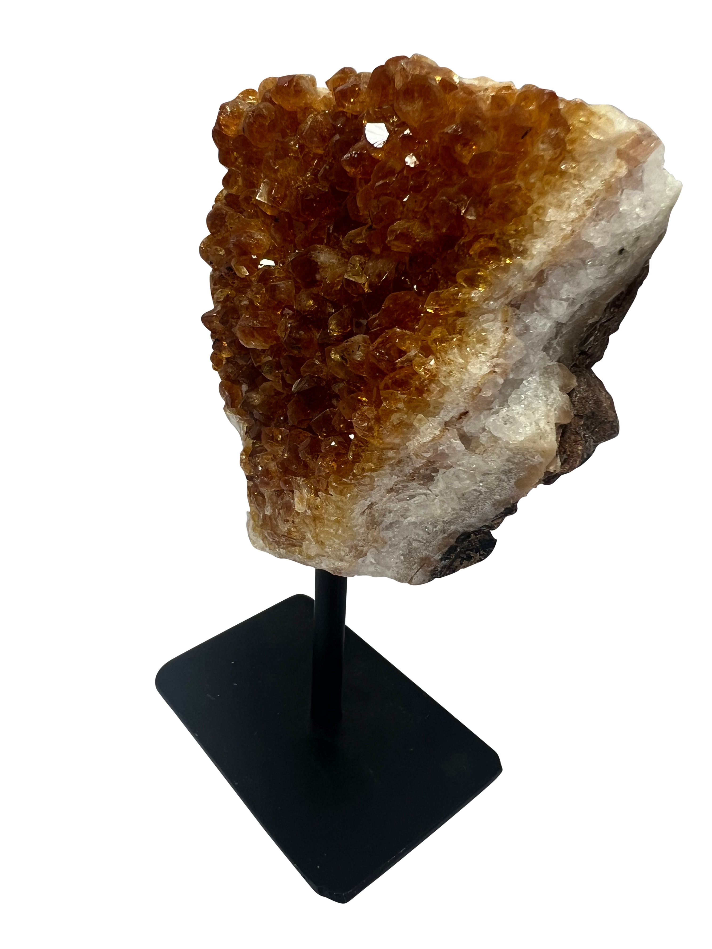 Citrine Cluster on Metal Stand - G