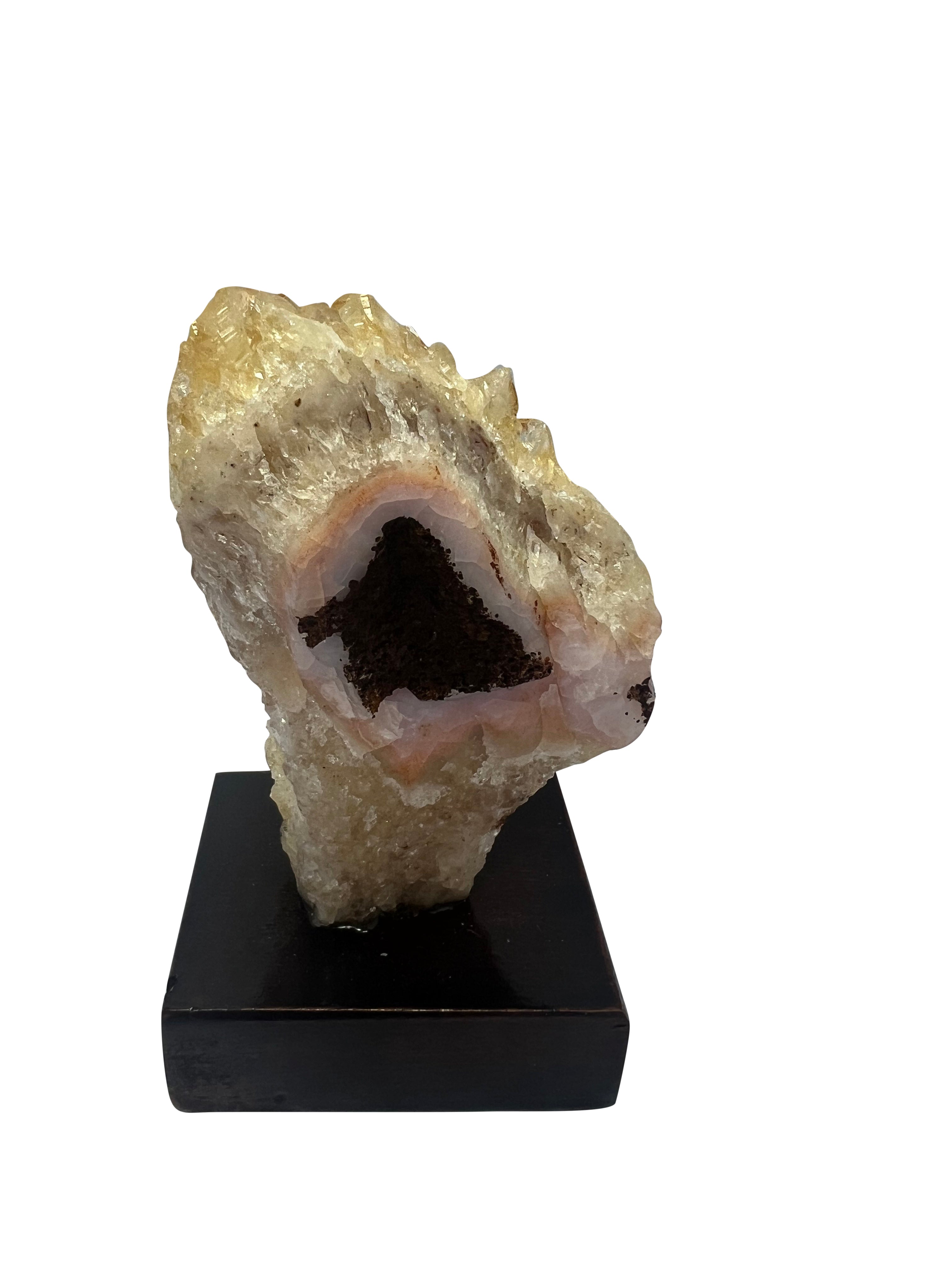 Citrine Cluster on Wood Stand - 1
