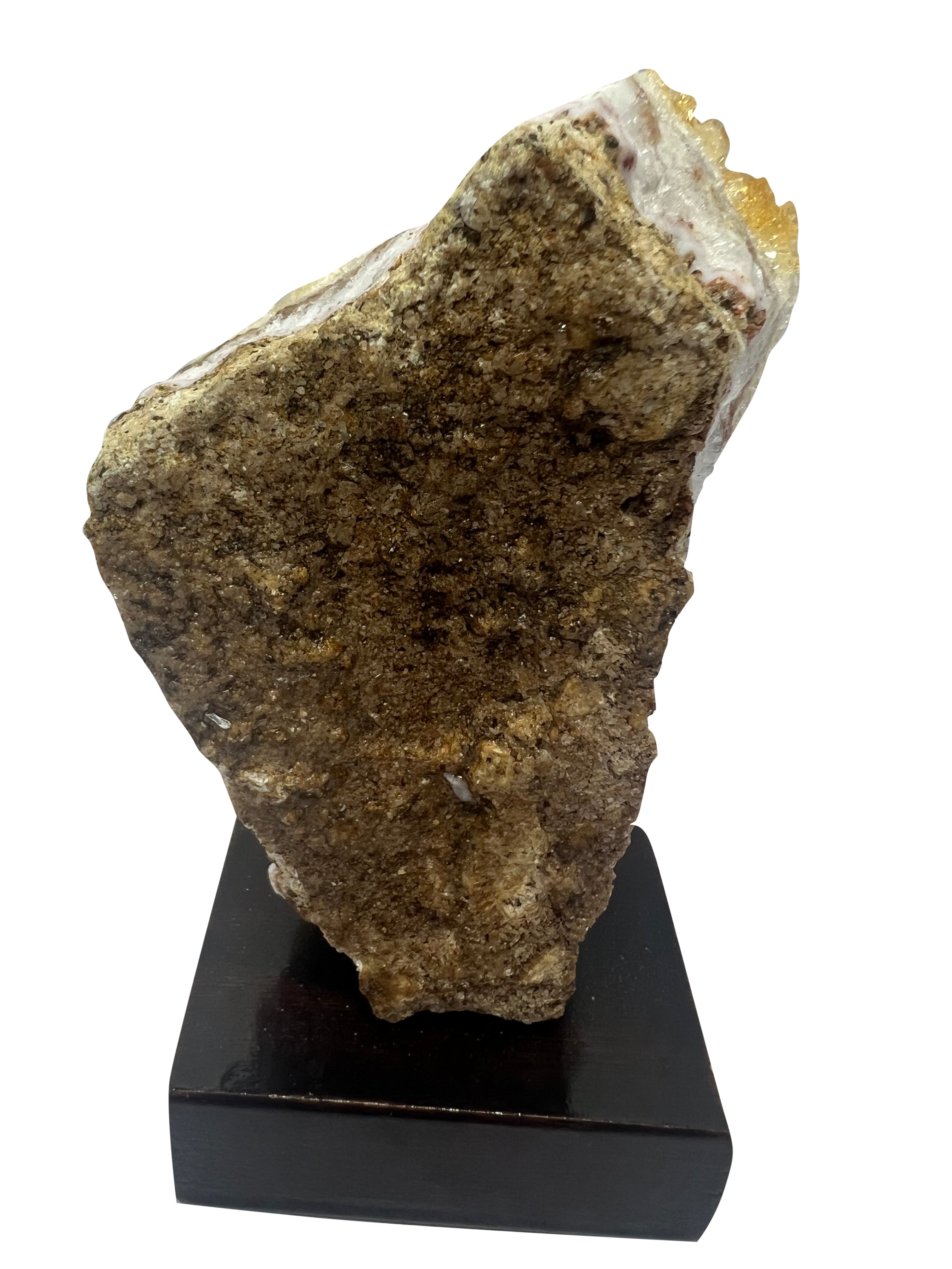 Citrine Cluster on Wood Stand - 3