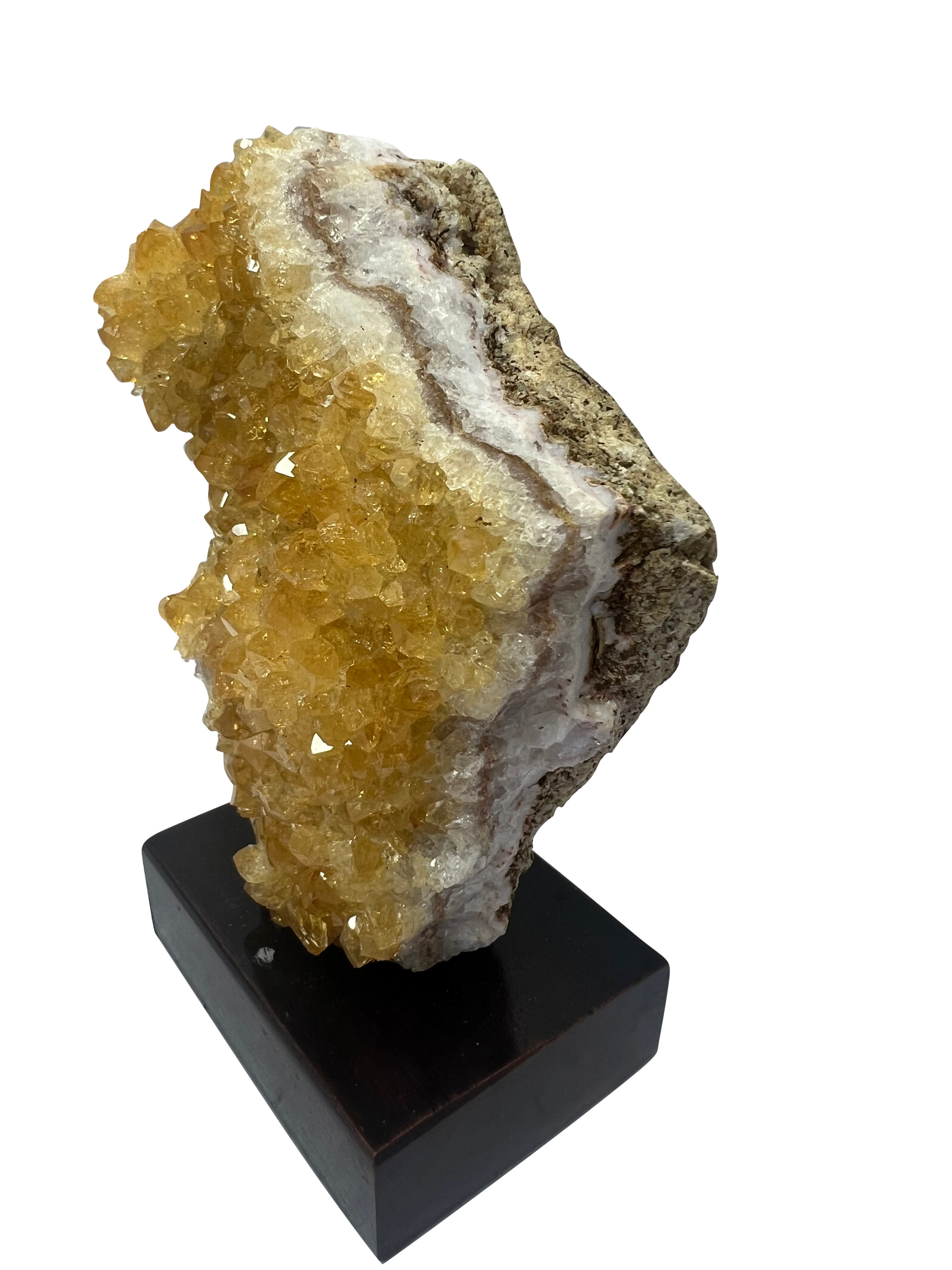 Citrine Cluster on Wood Stand - 3