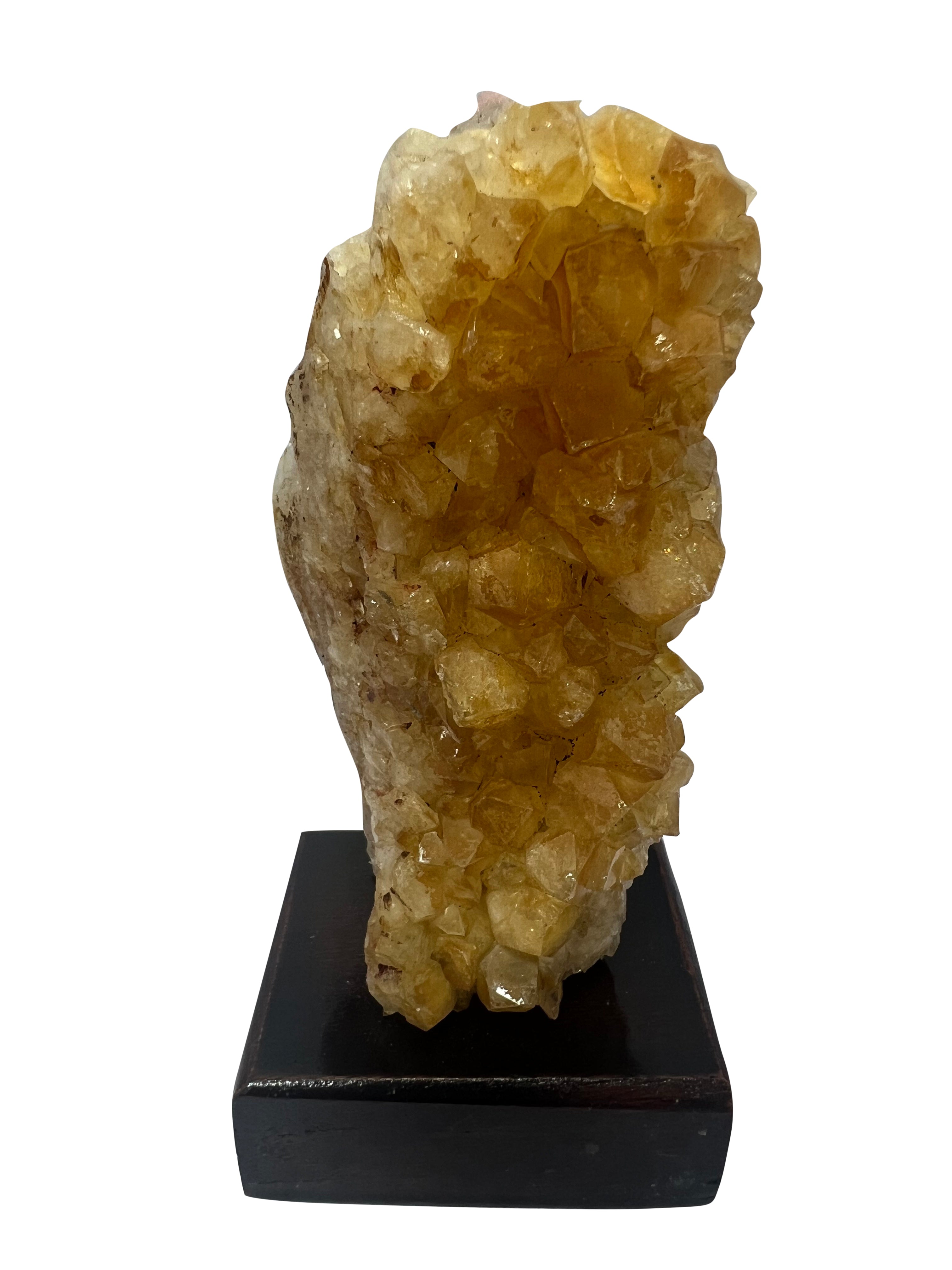 Citrine Cluster on Wood Stand - 4