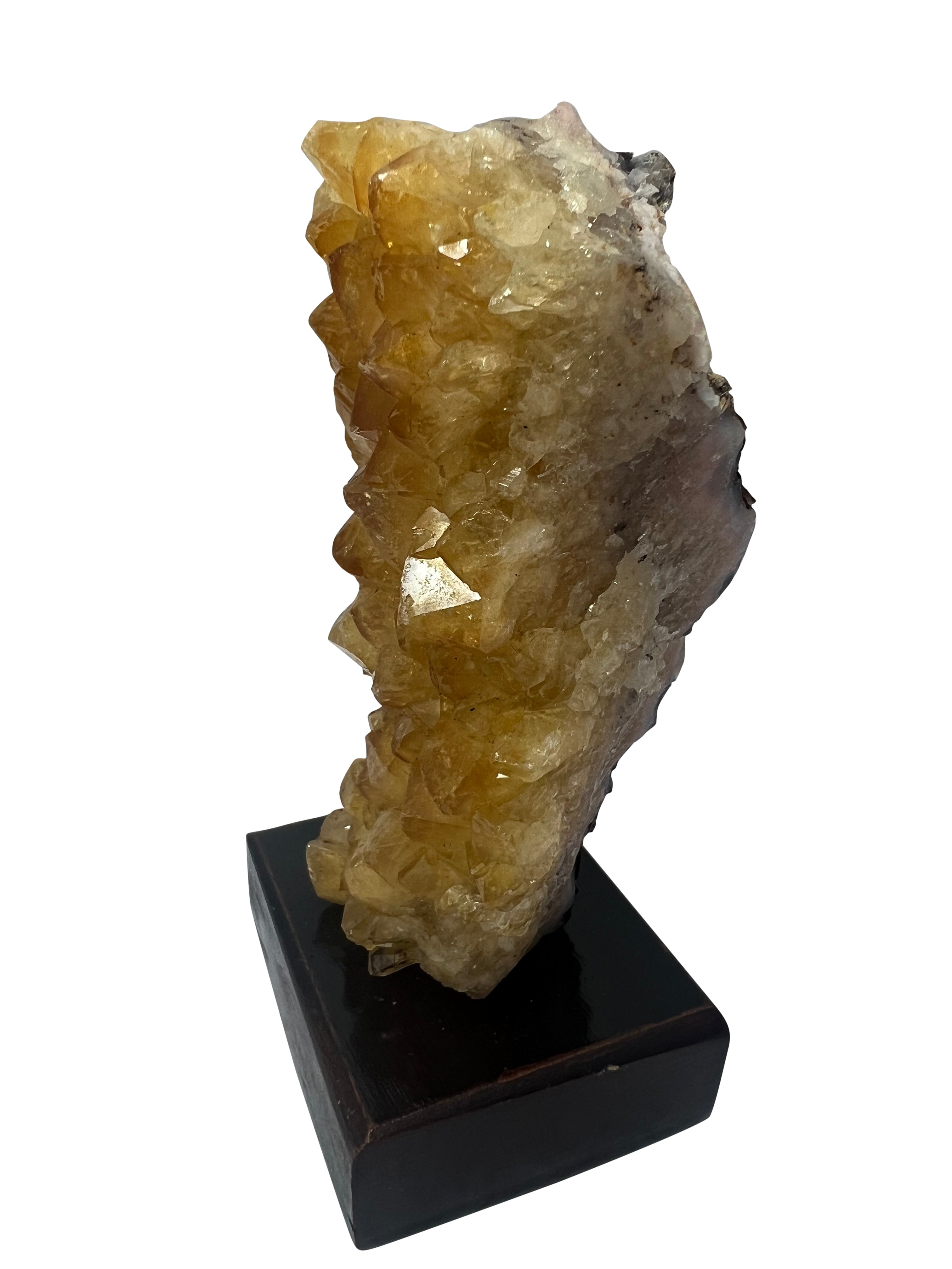 Citrine Cluster on Wood Stand - 4