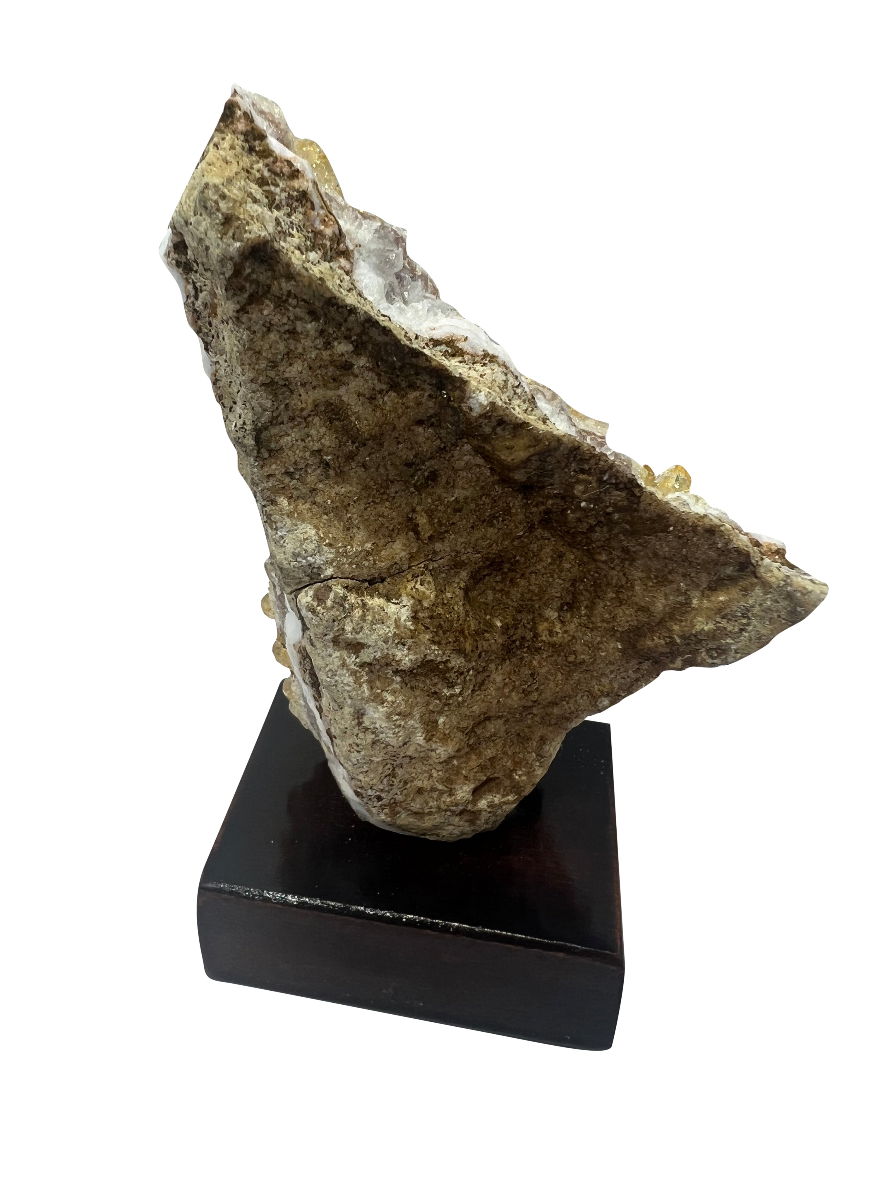 Citrine Cluster on Wood Stand - 6
