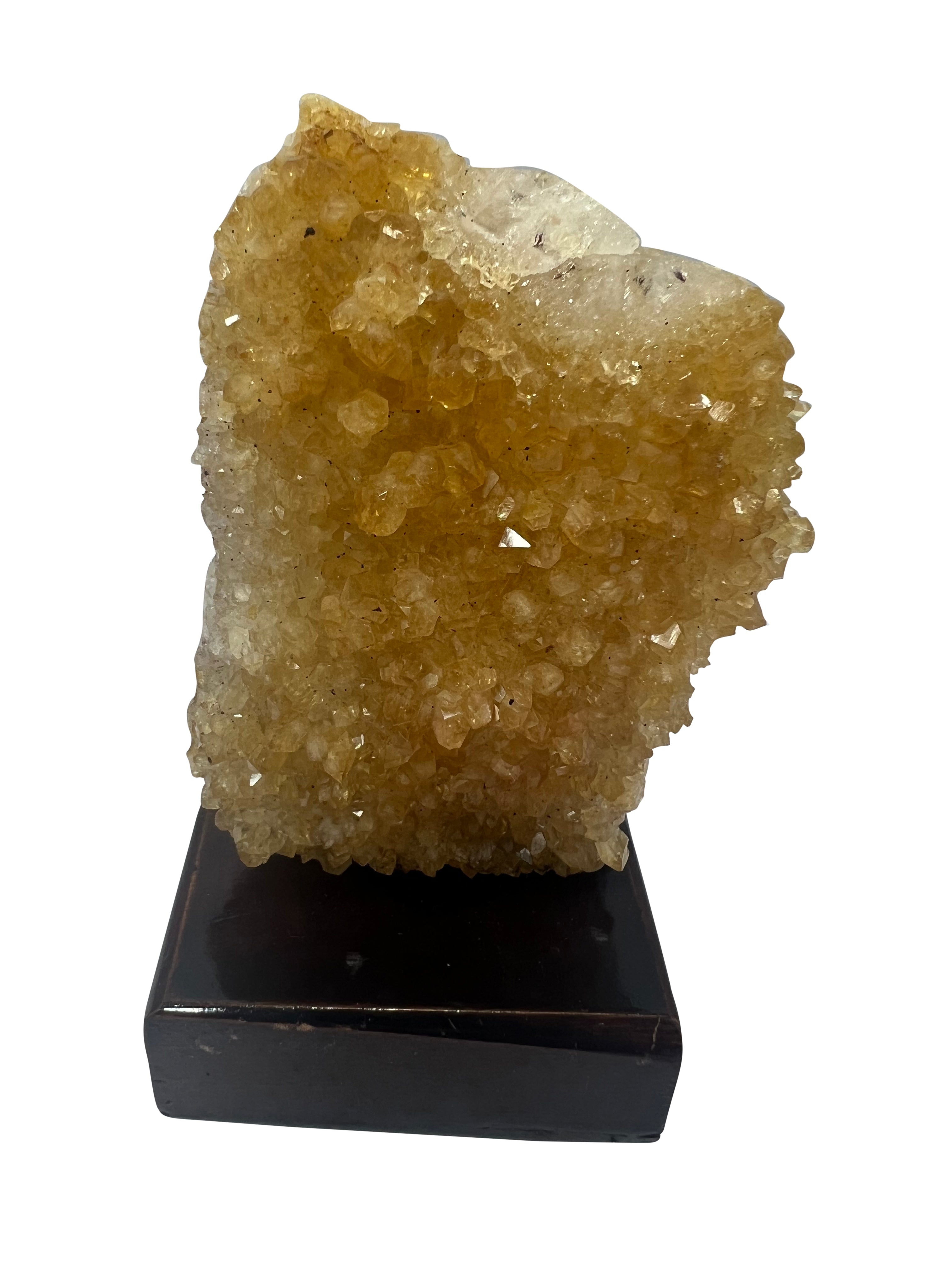 Citrine Cluster on Wood Stand - 8