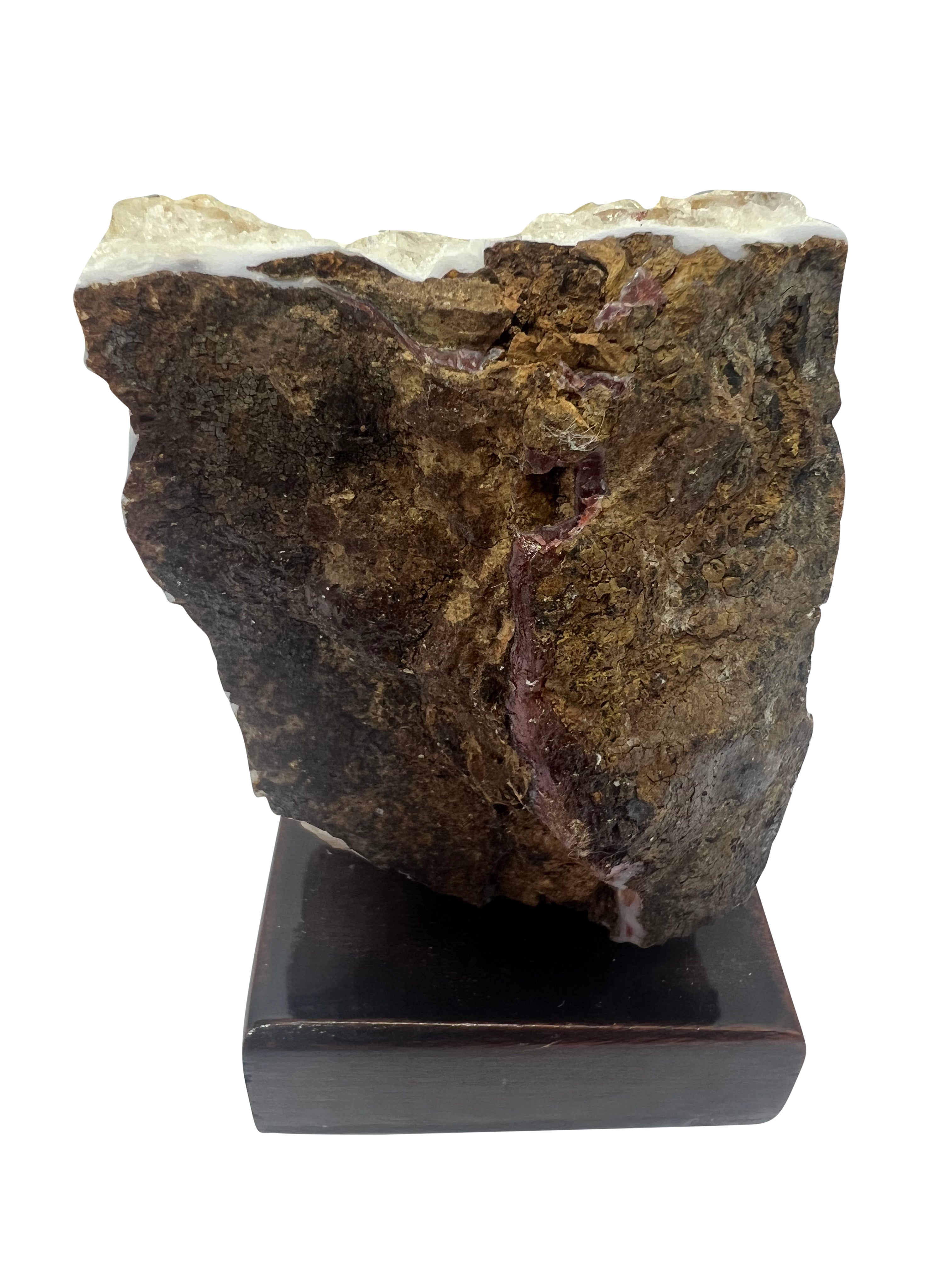 Citrine Cluster on Wood Stand - 9