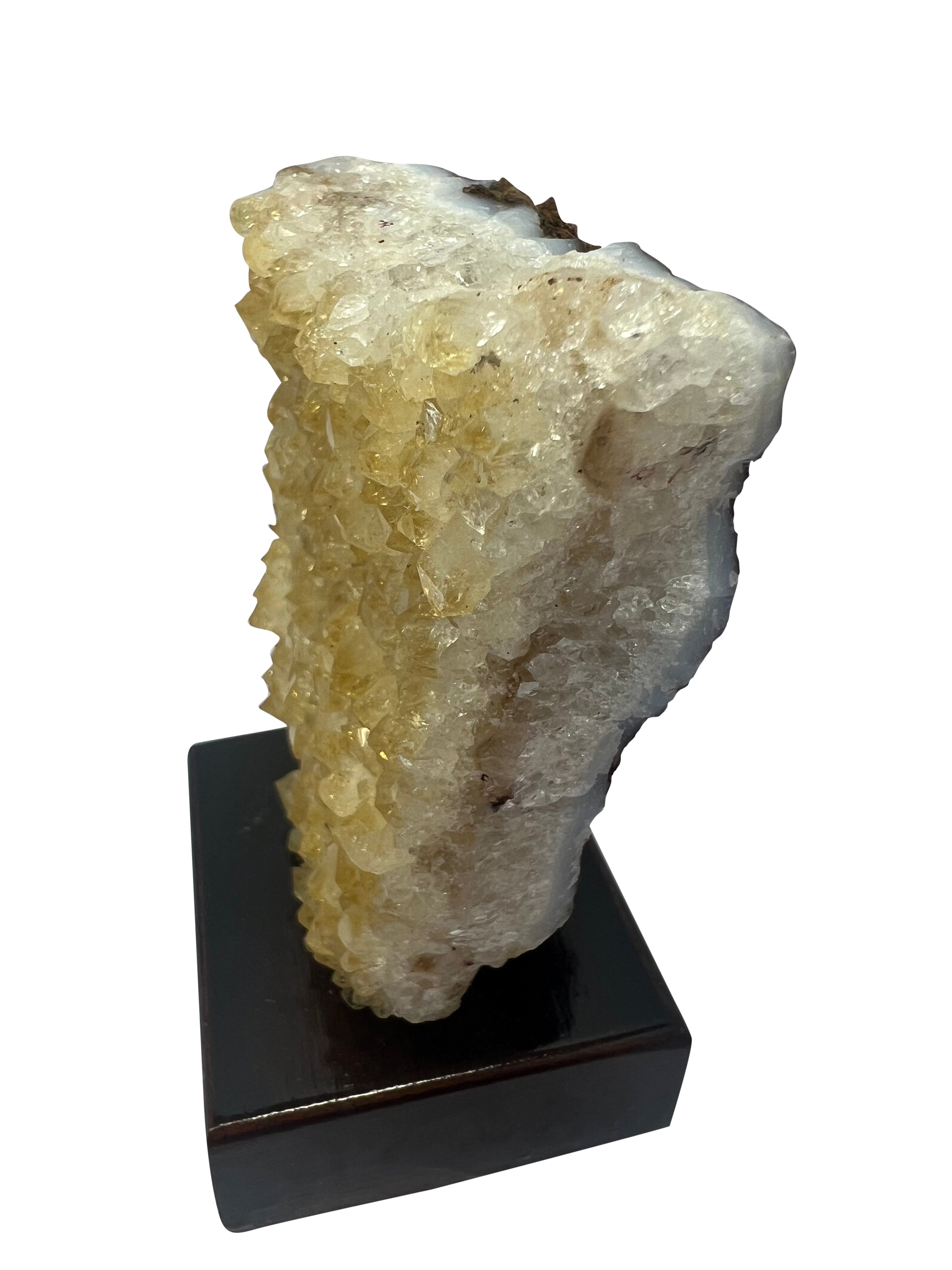 Citrine Cluster on Wood Stand - 9