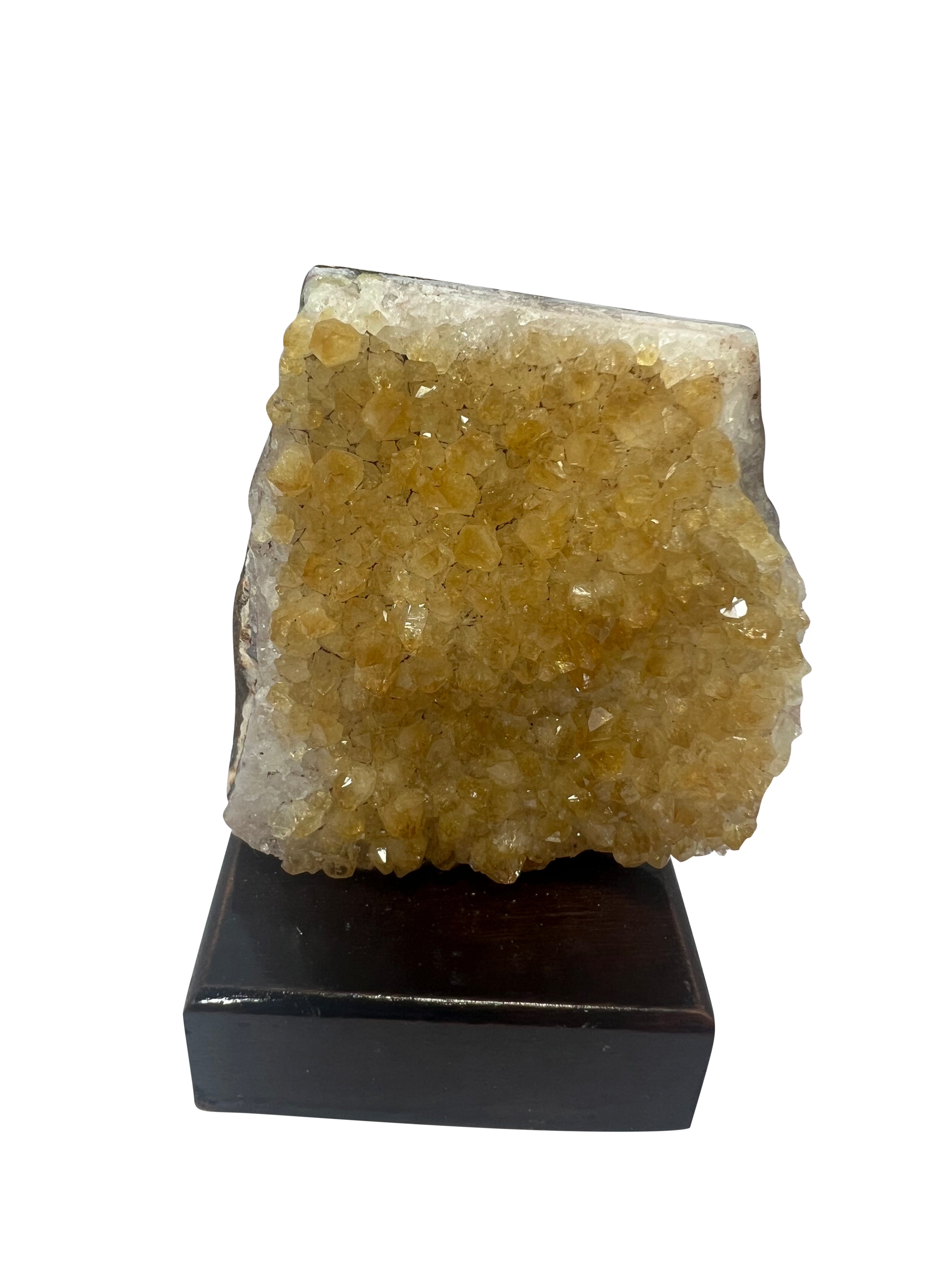 Citrine Cluster on Wood Stand - 10