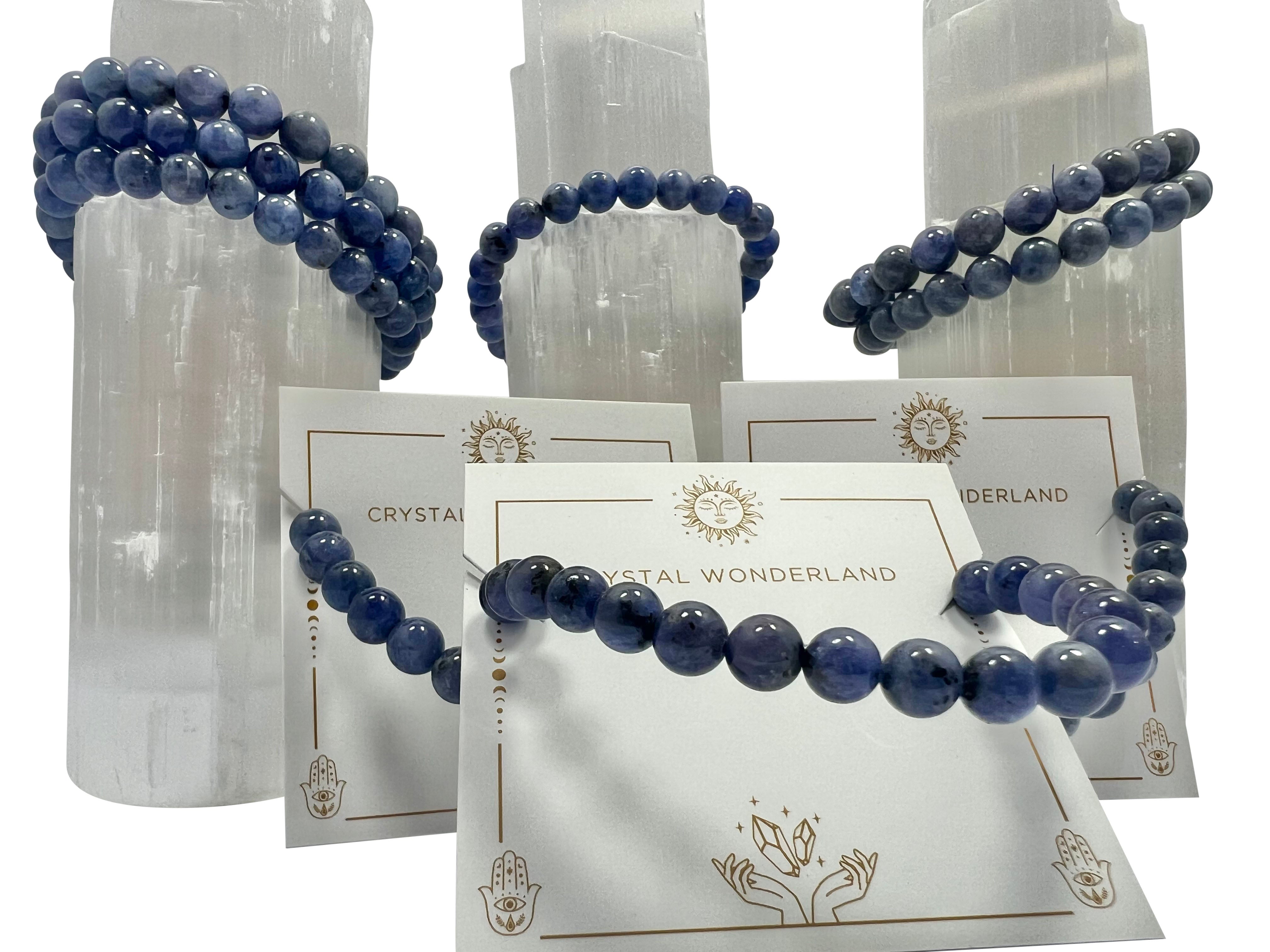 Tanzanite Crystal Beads Bracelets - 6mm