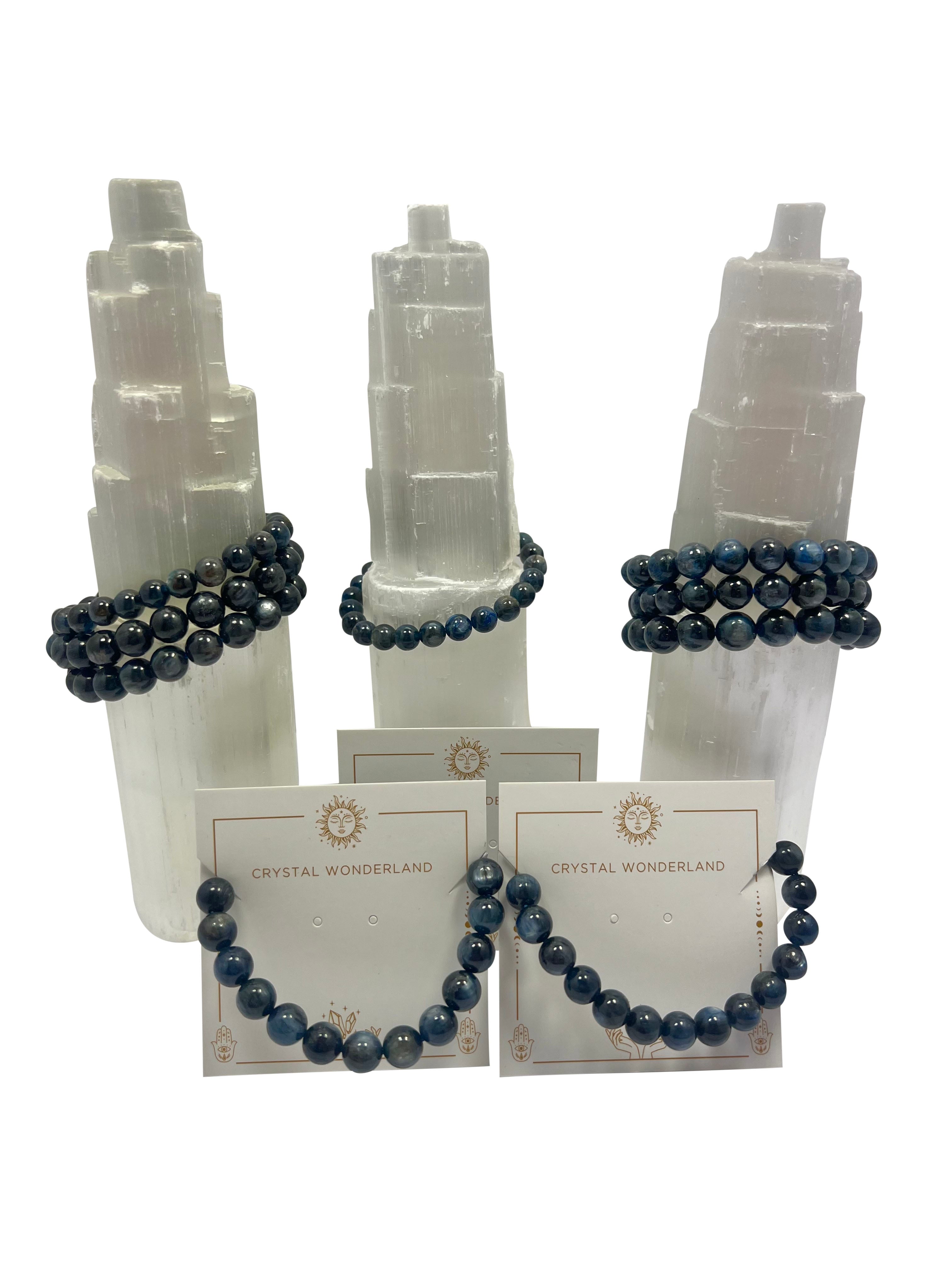 Kyanite Crystal Beads Bracelets - 8mm Beads