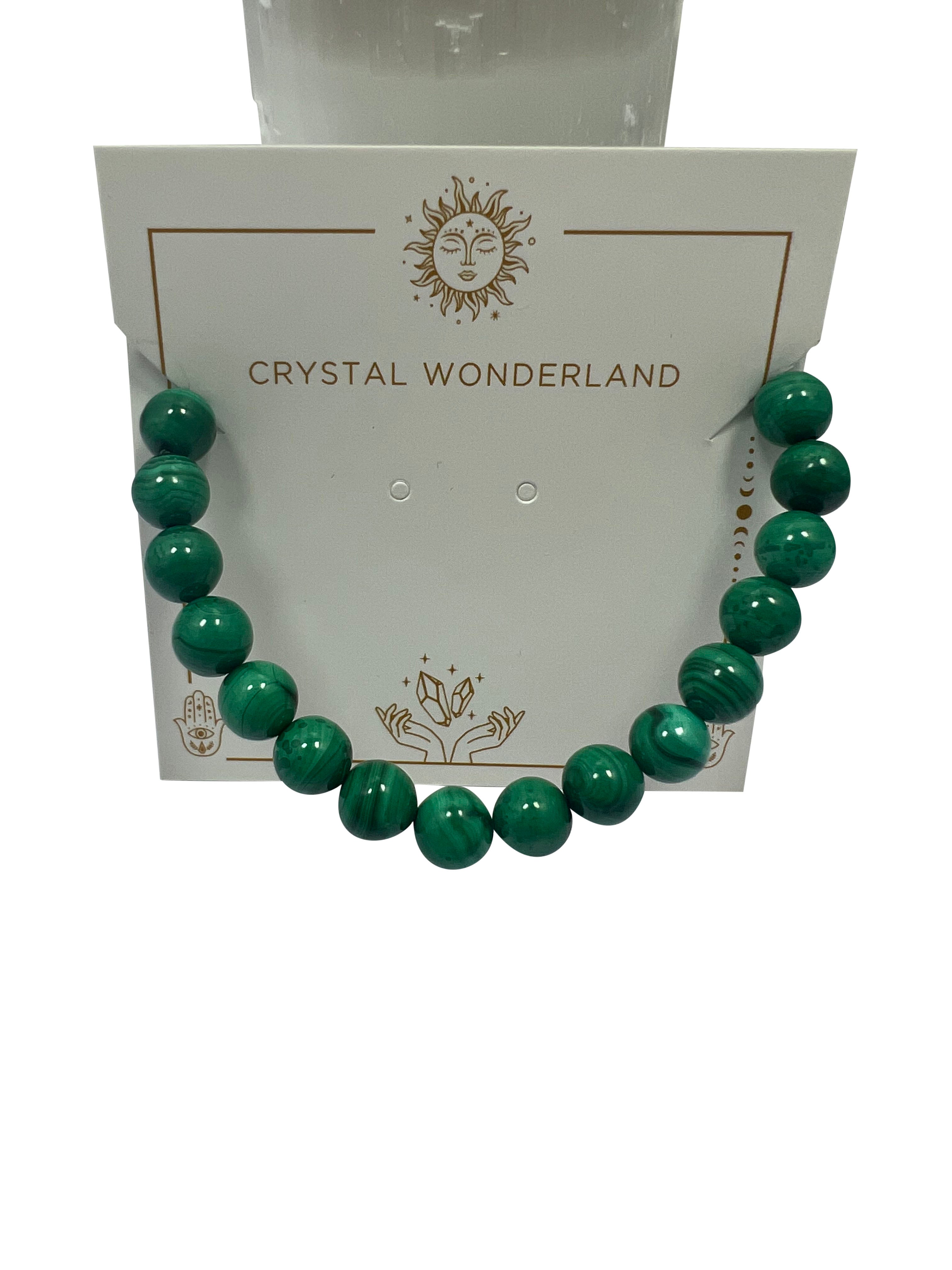 Malachite Crystal Beads Bracelets 8mm