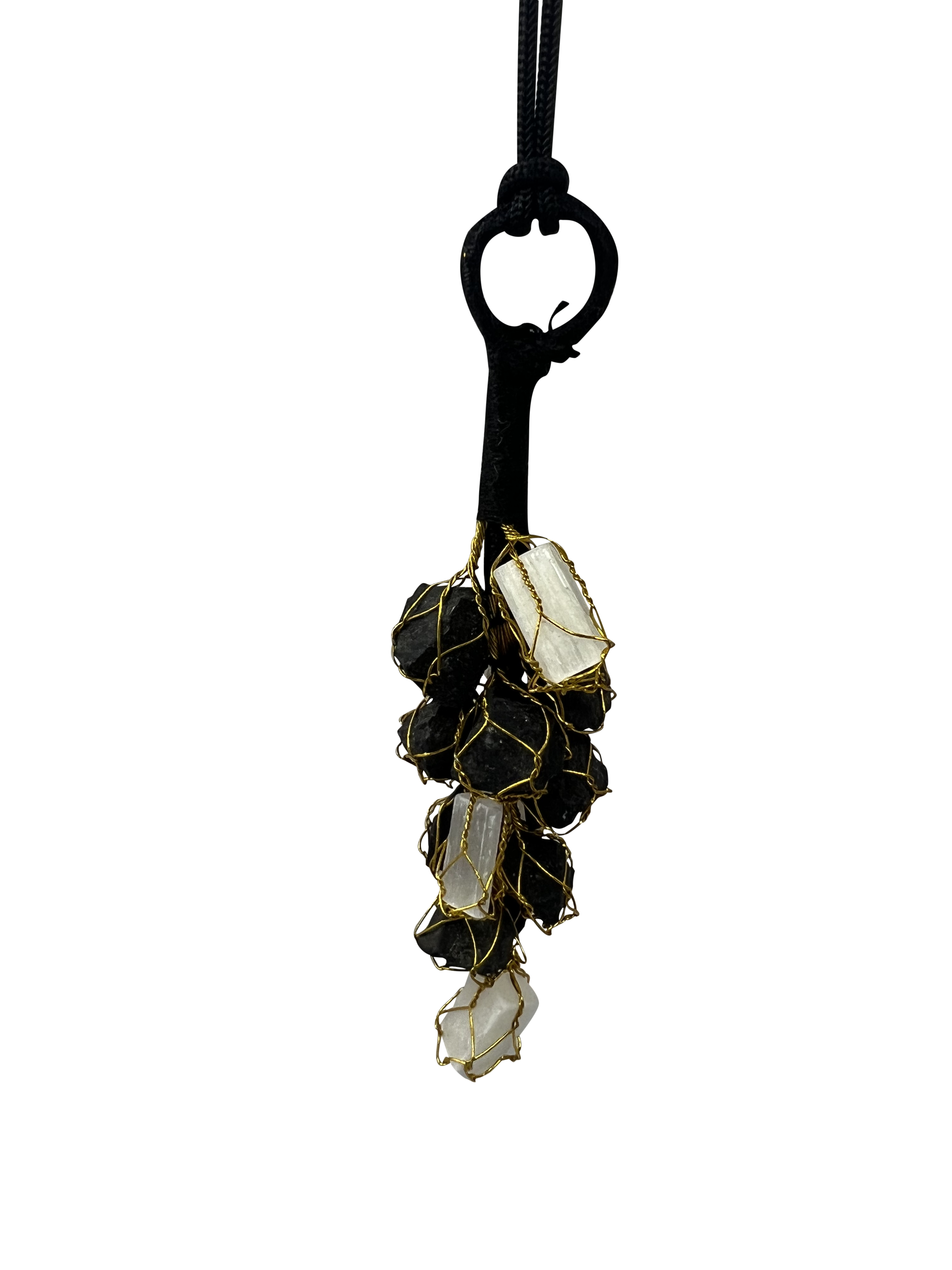 Black Tourmaline and Selenite Door Hanger