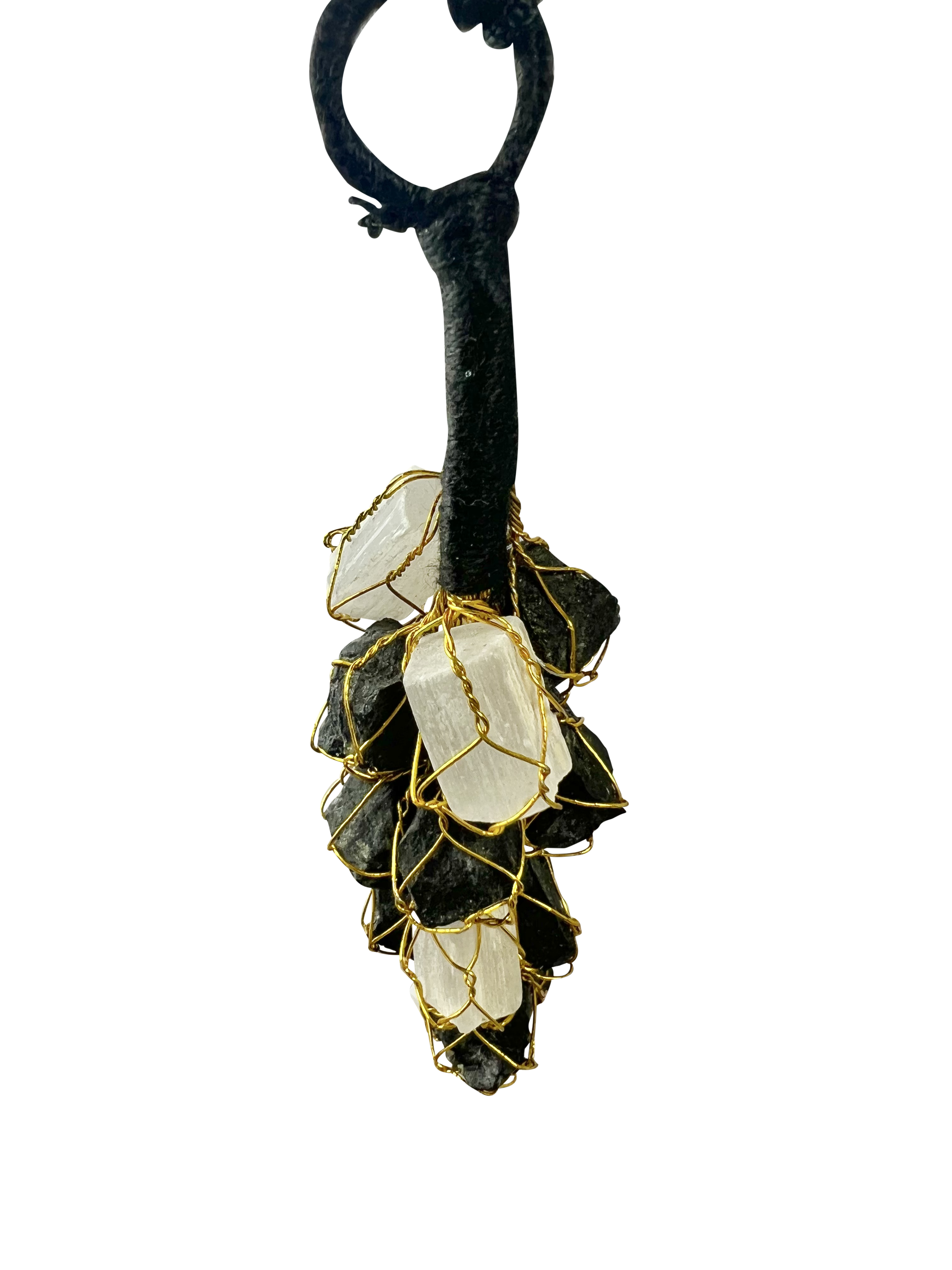 Black Tourmaline and Selenite Door Hanger