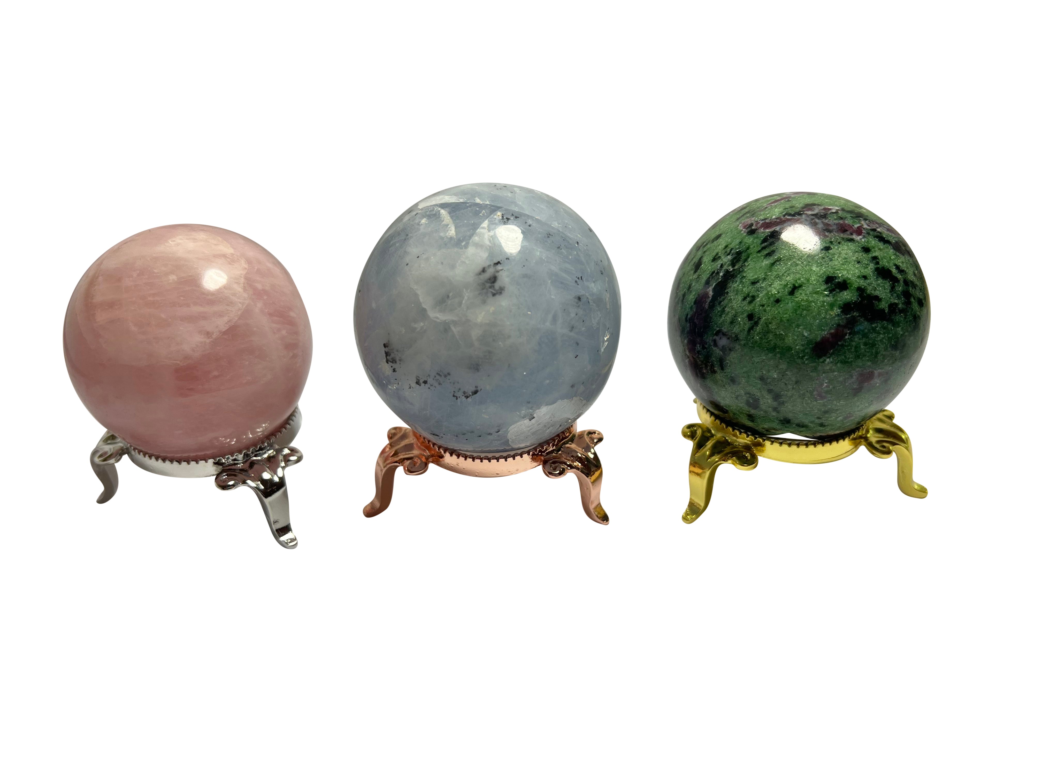 Silver Finish Sphere Stand Holder 3.8 cm