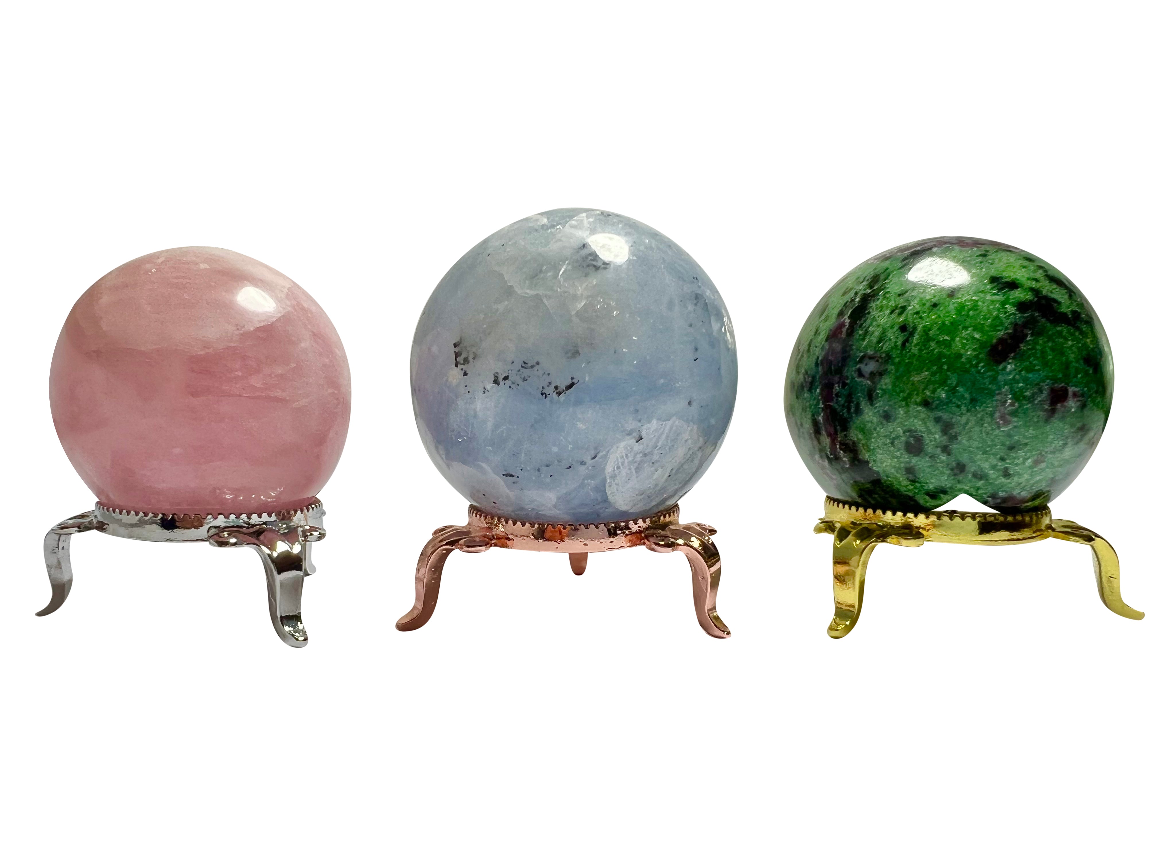 Golden Finish Sphere Stand Holder 2.9 cm