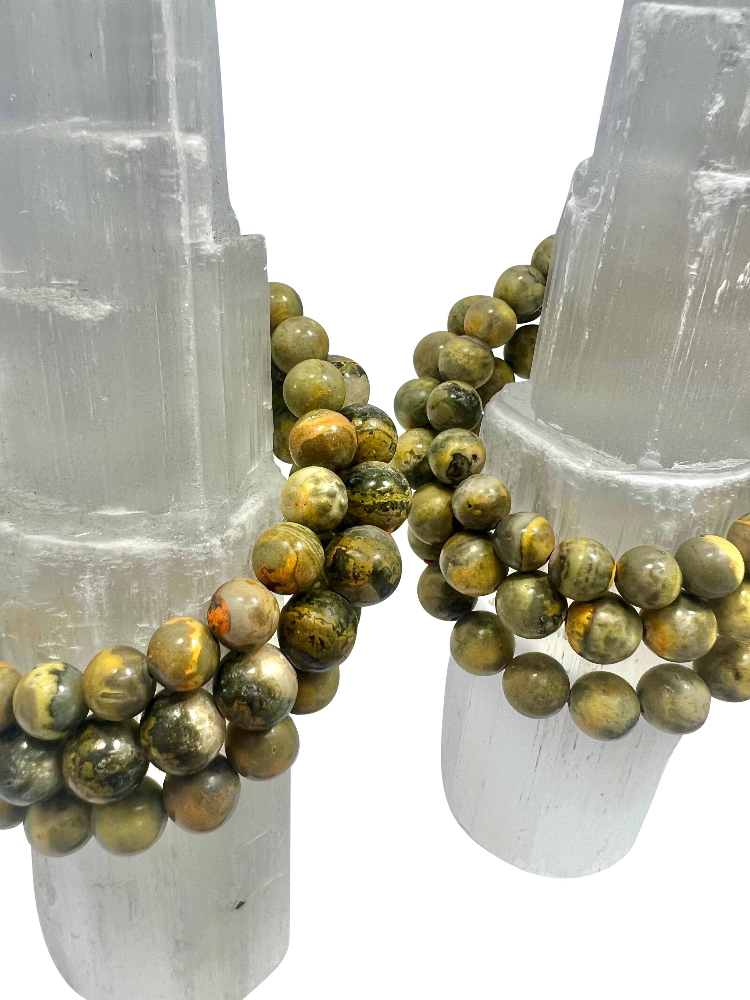 Bumblebee Jasper Crystal Beads Bracelet 10mm
