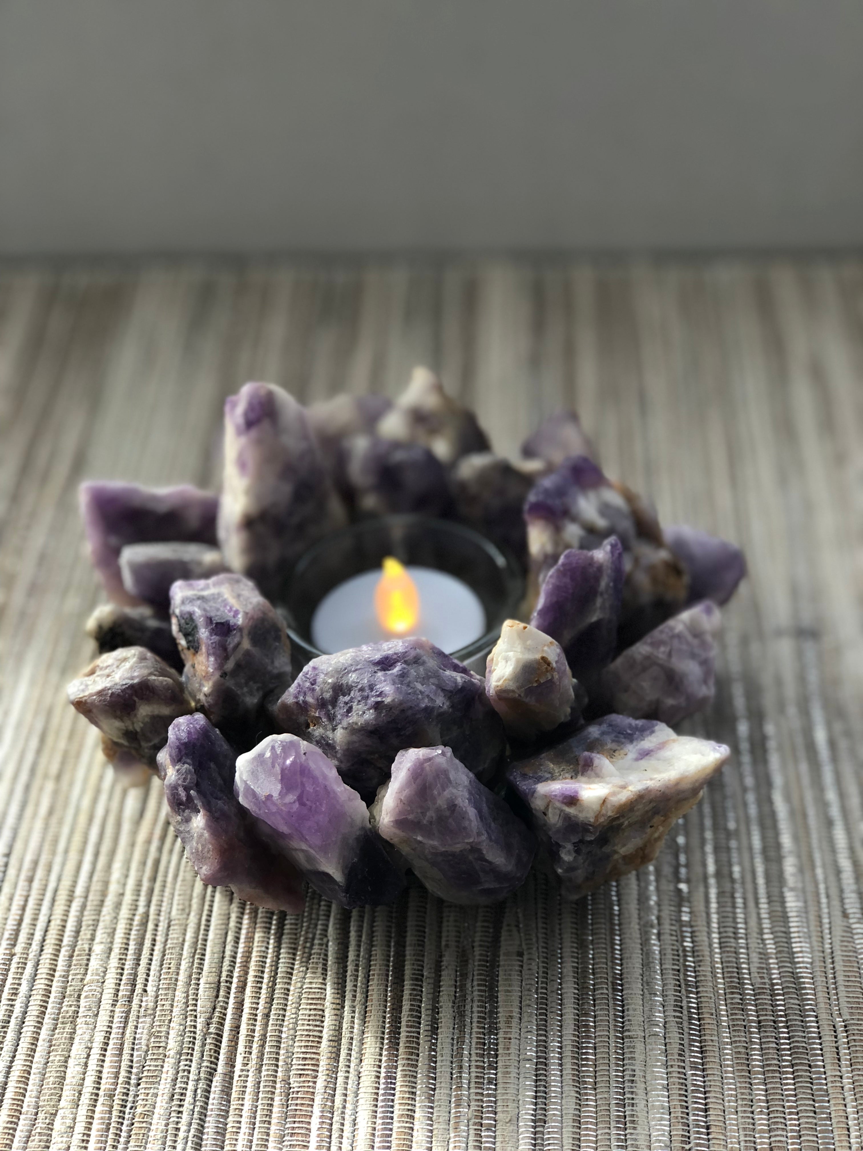Amethyst Candle Holder Tea Light