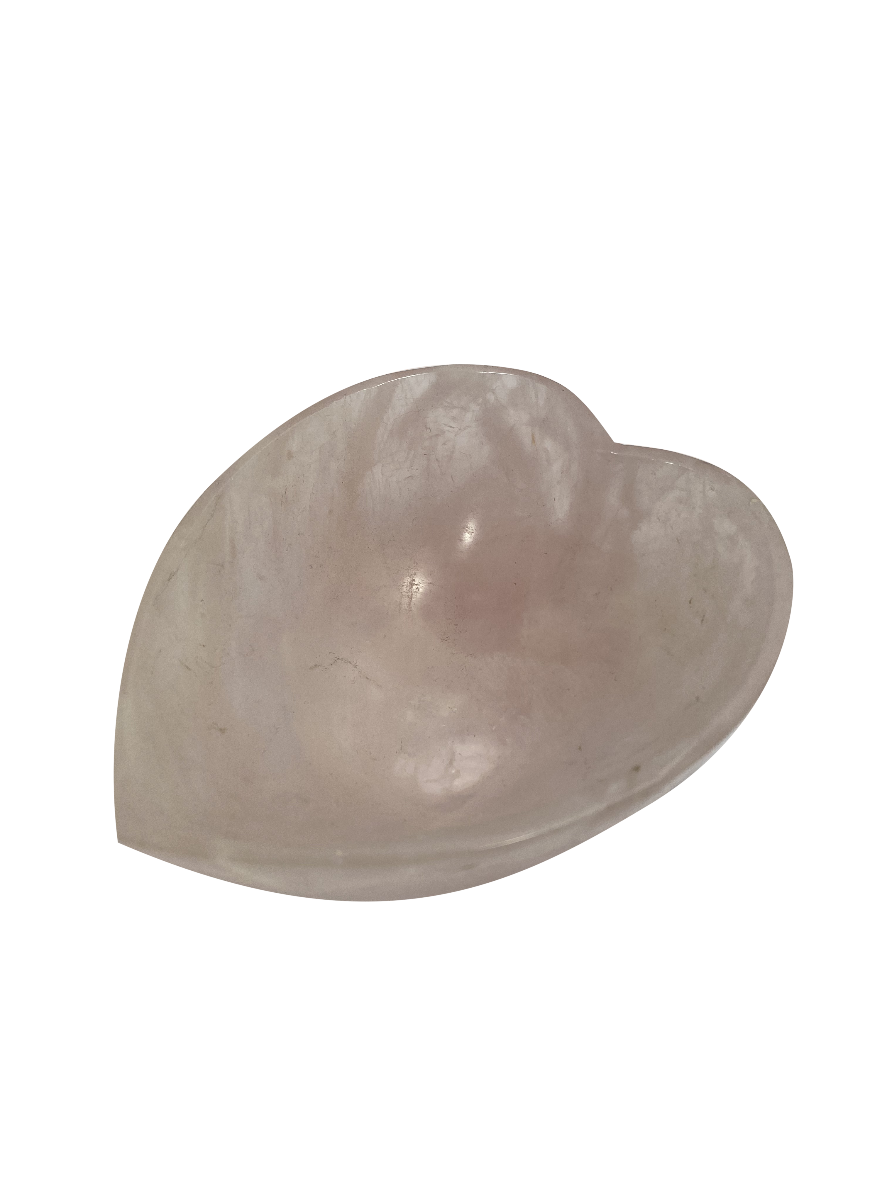 Rose Quartz Heart Shaped Bowl Crystals and Jewelry Holder
