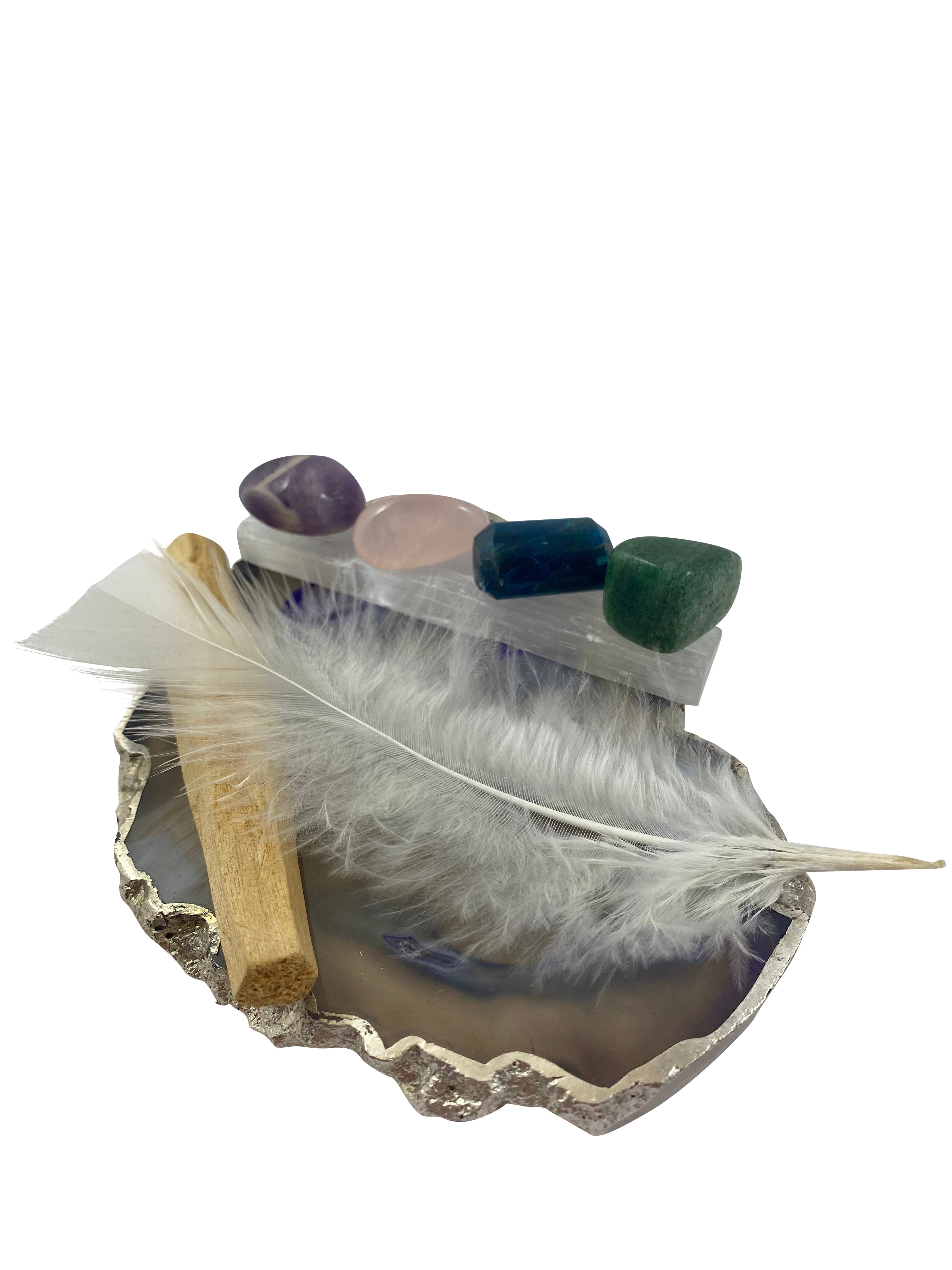 Crystals Tumbled & Smudge Gift Set A