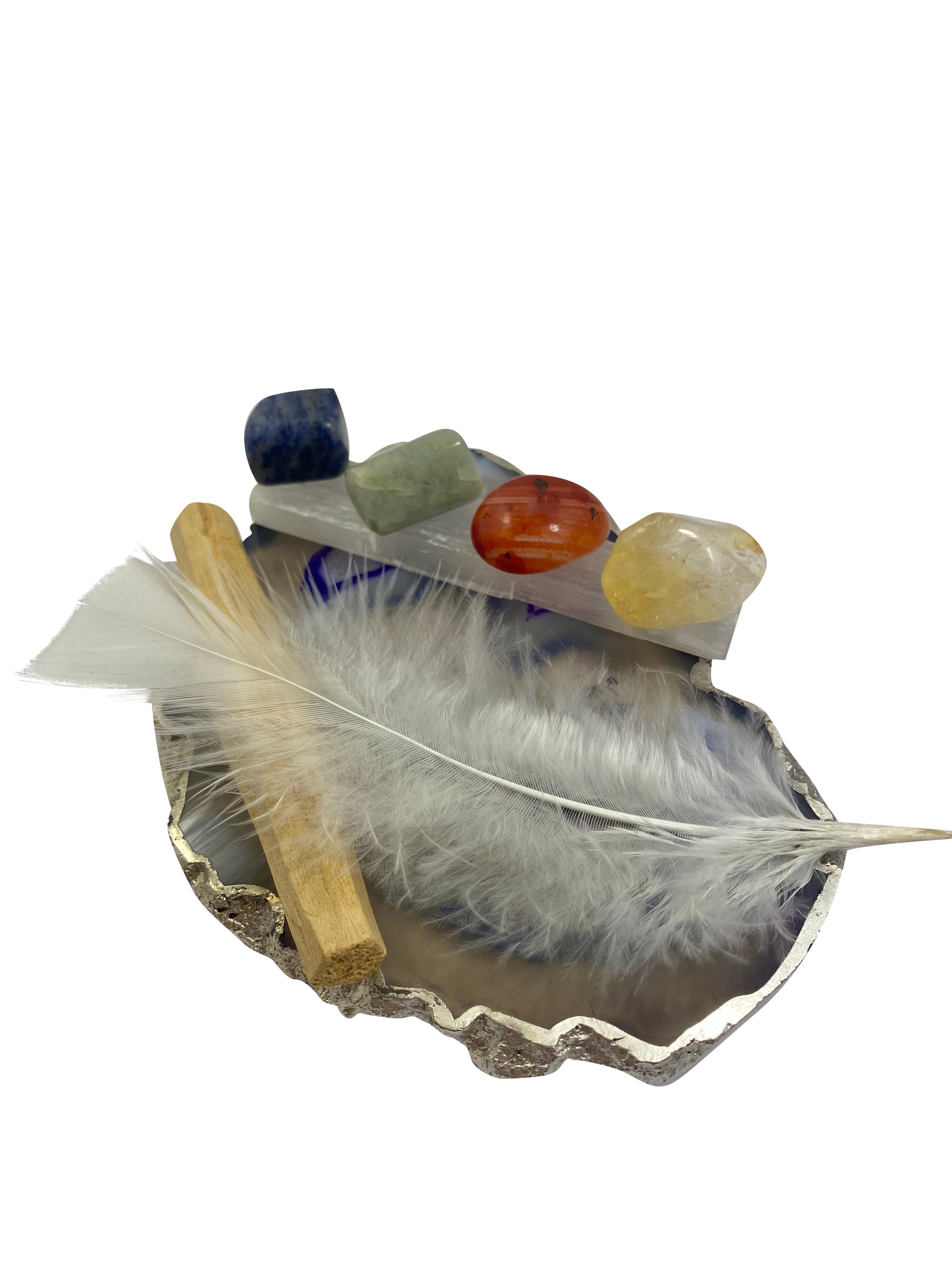 Crystals Tumbled & Smudge Gift Set E