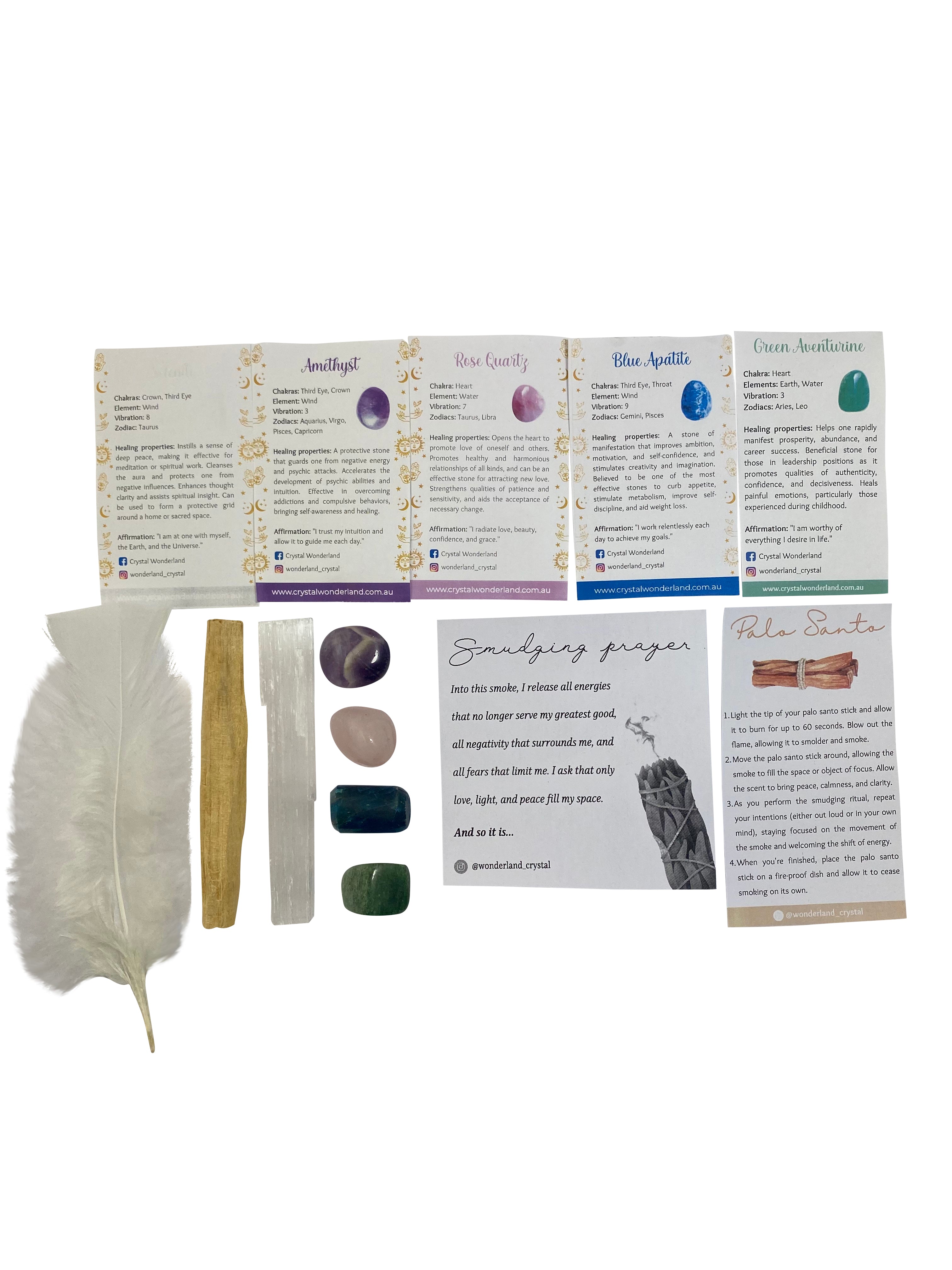 Crystals Tumbled & Smudge Gift Set A