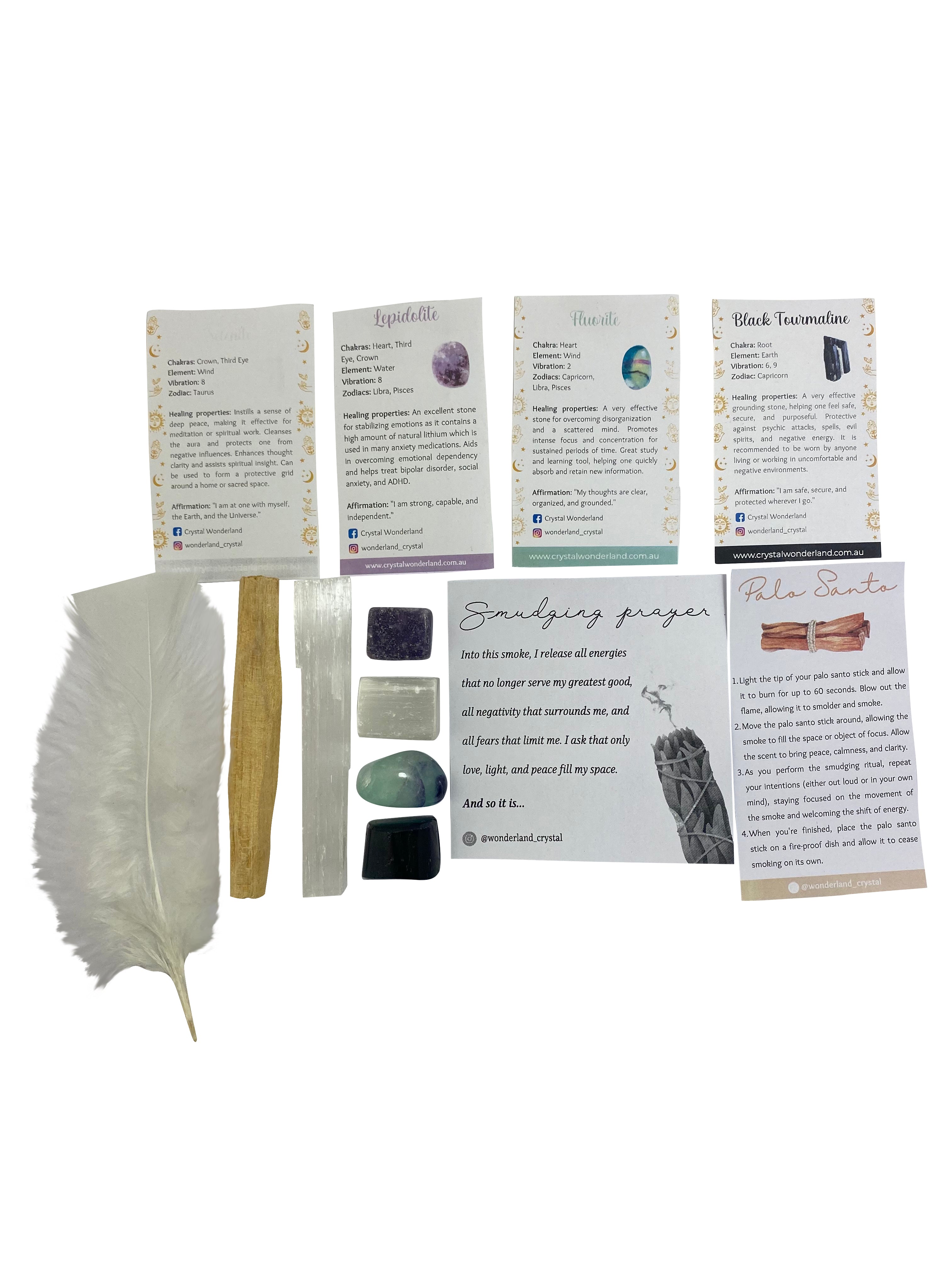 Crystals Tumbled & Smudge Gift Set B