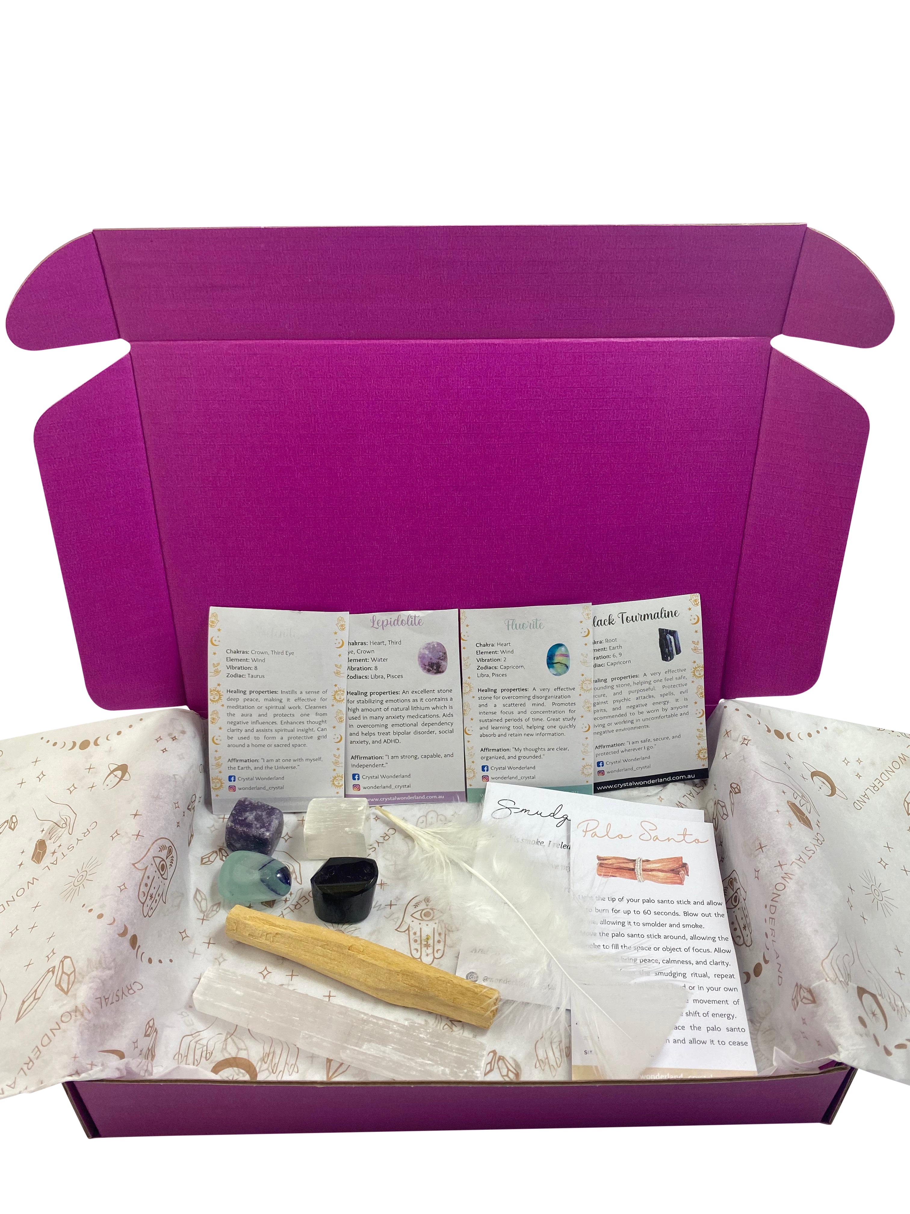 Crystals Tumbled & Smudge Gift Set B