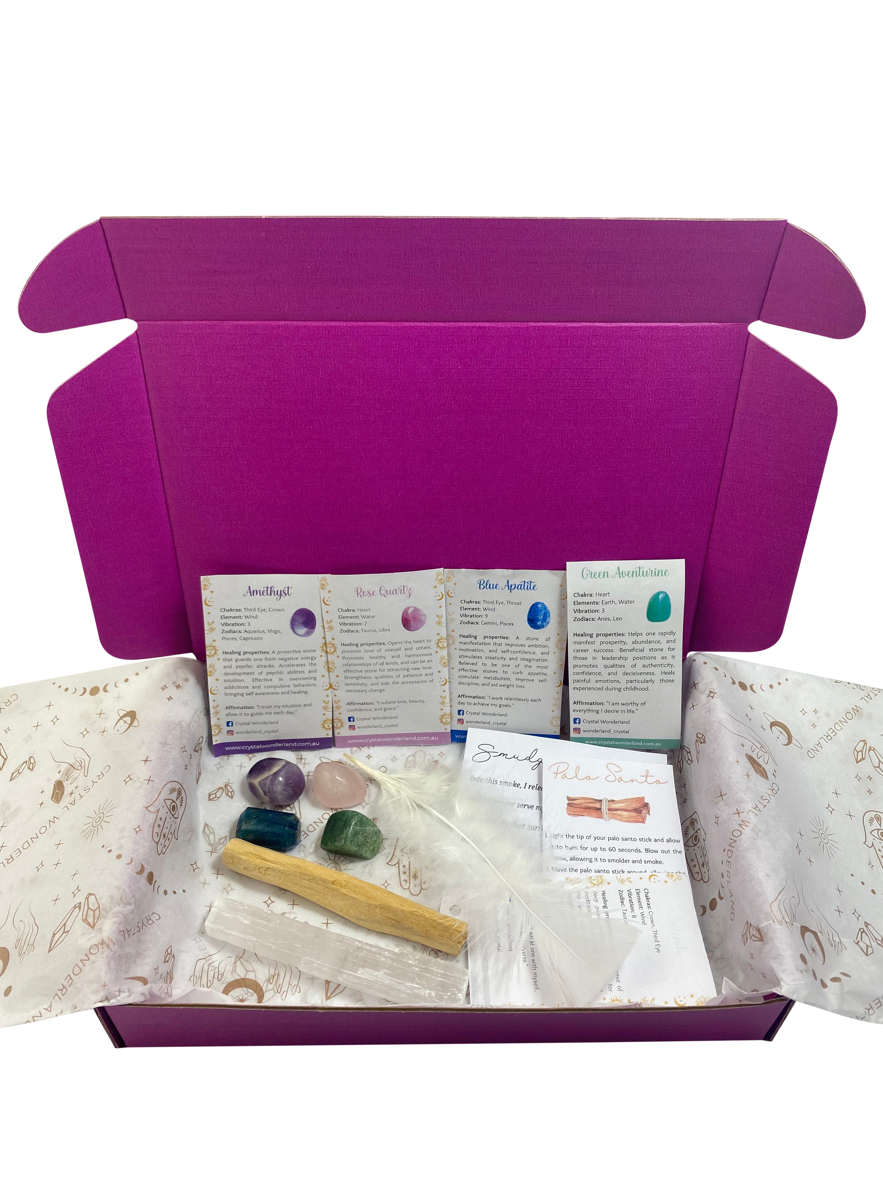 Crystals Tumbled & Smudge Gift Set A