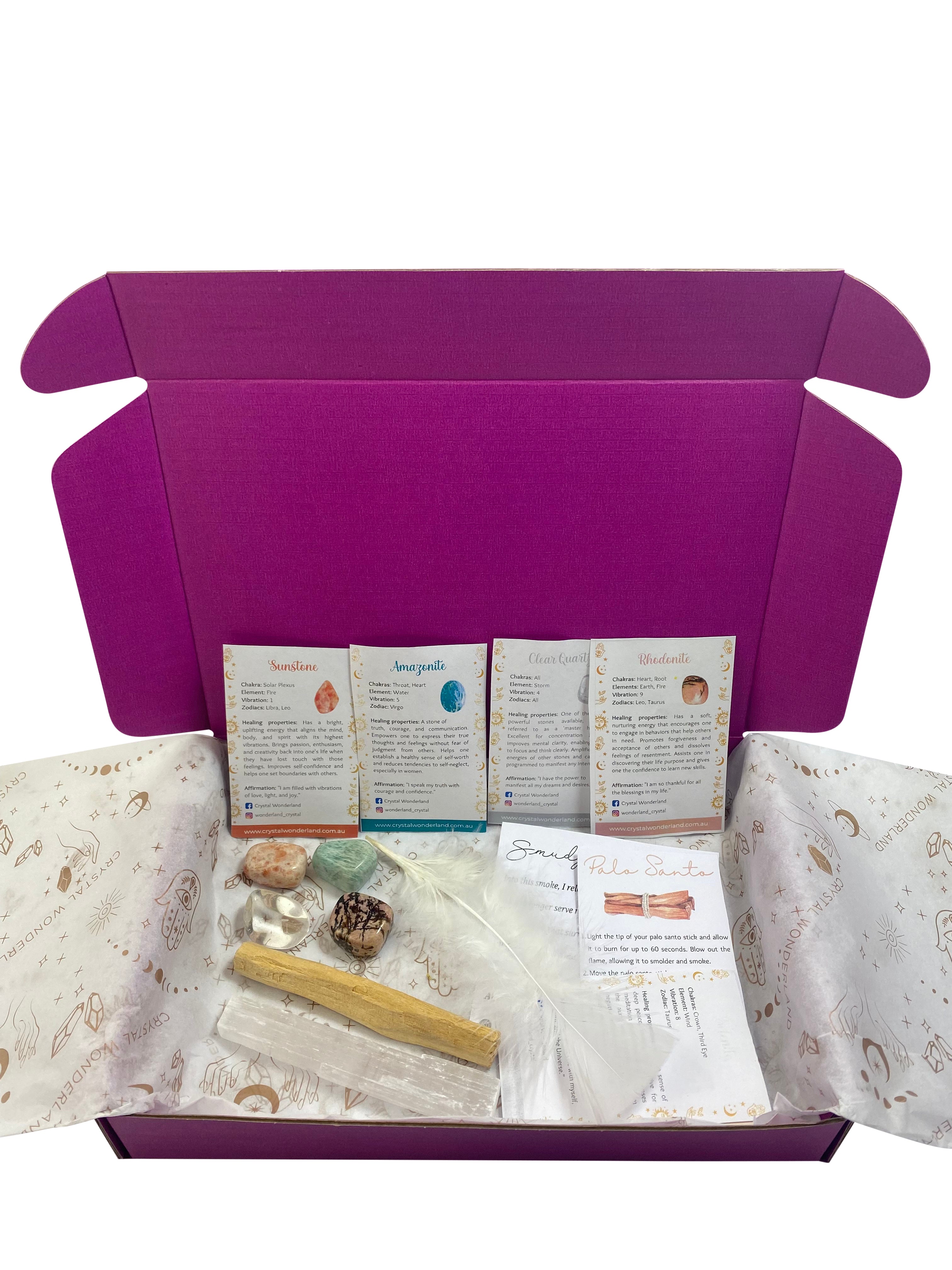 Crystals Tumbled & Smudge Gift Set D