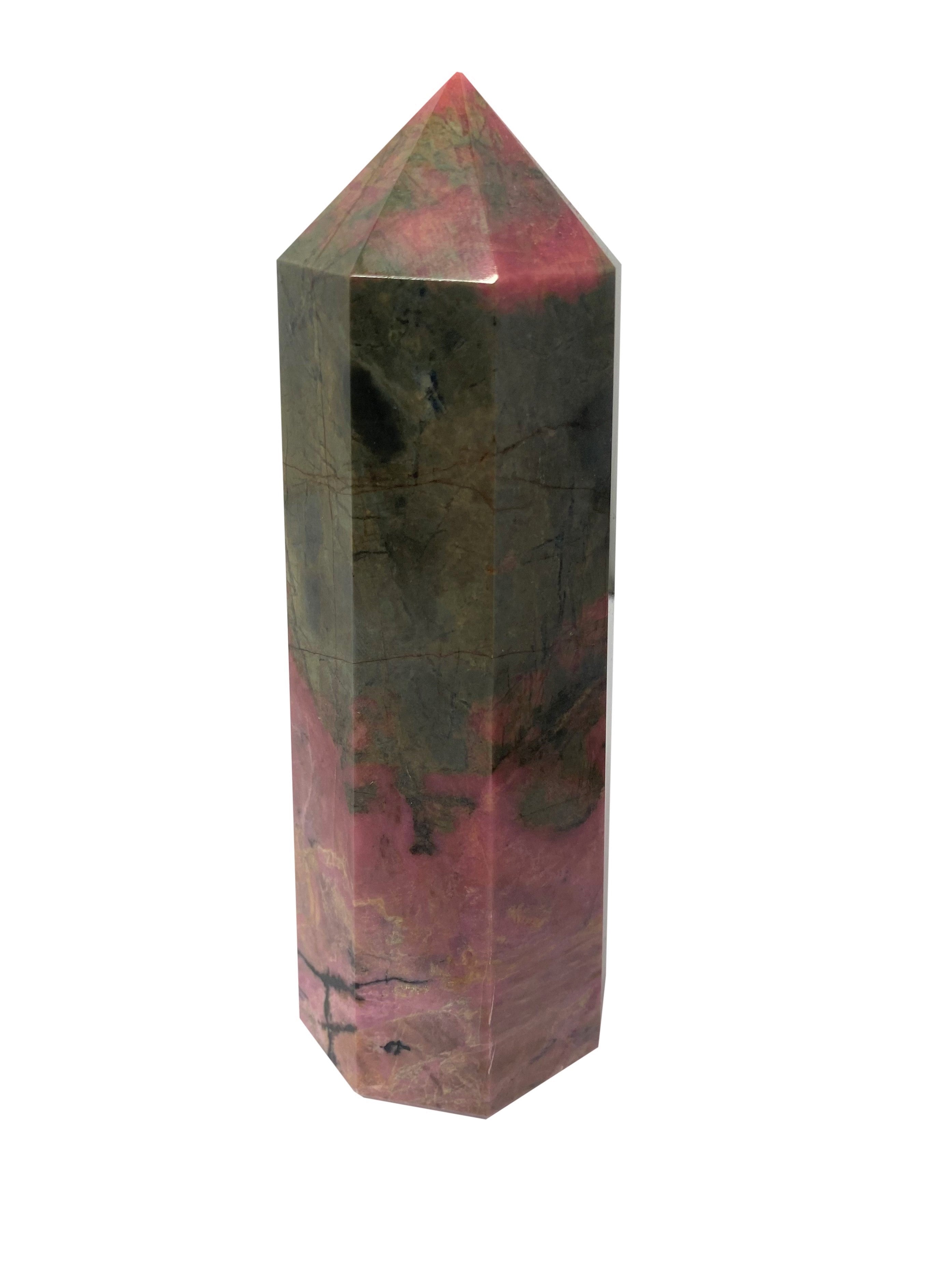 Rhodonite Large Tower Obelisk - F