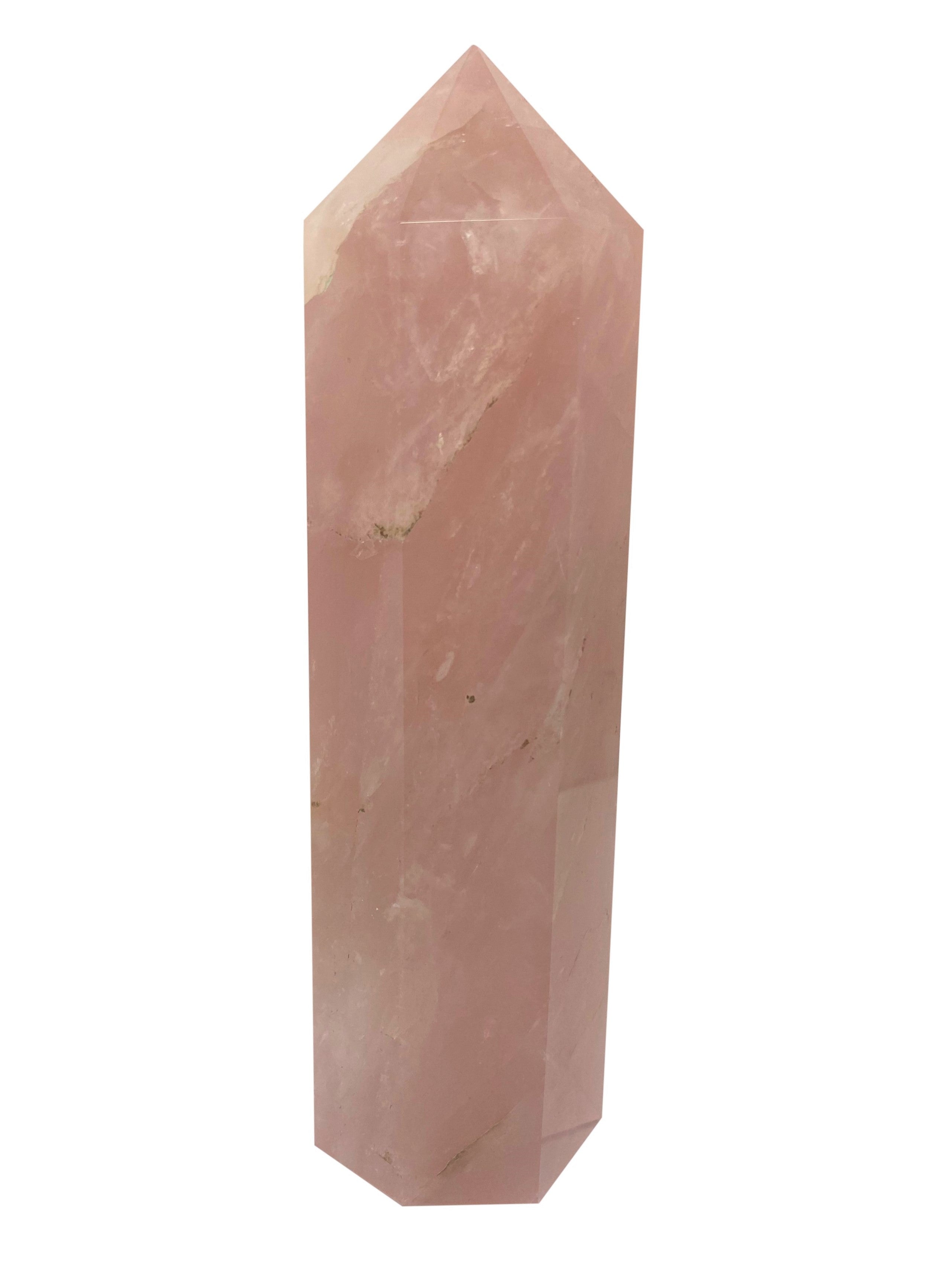 Rose Quartz Large Tower Obelisk - E
