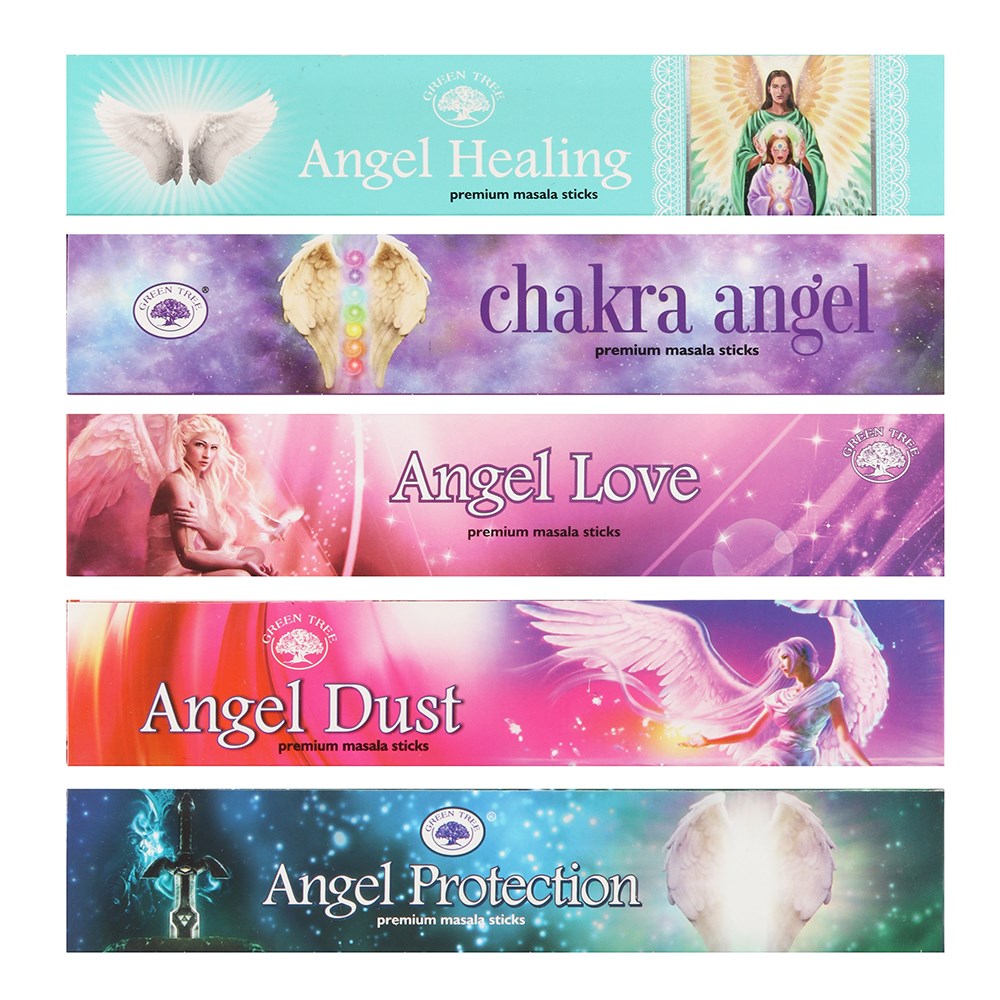 Green Tree Angel Incense Sticks Collection Set 6 Packs