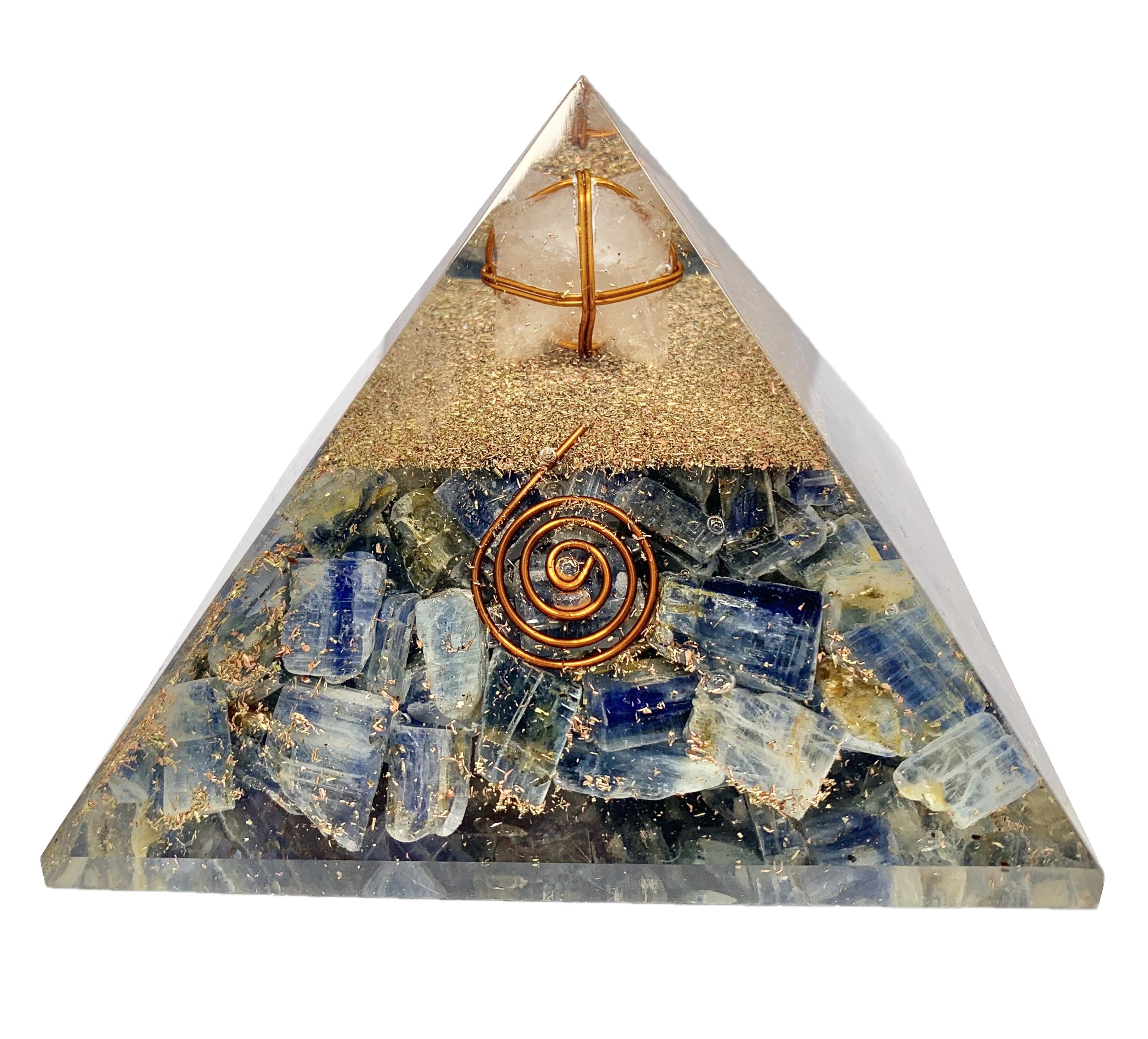 Kyanite Merkabah Orgonite Pyramid