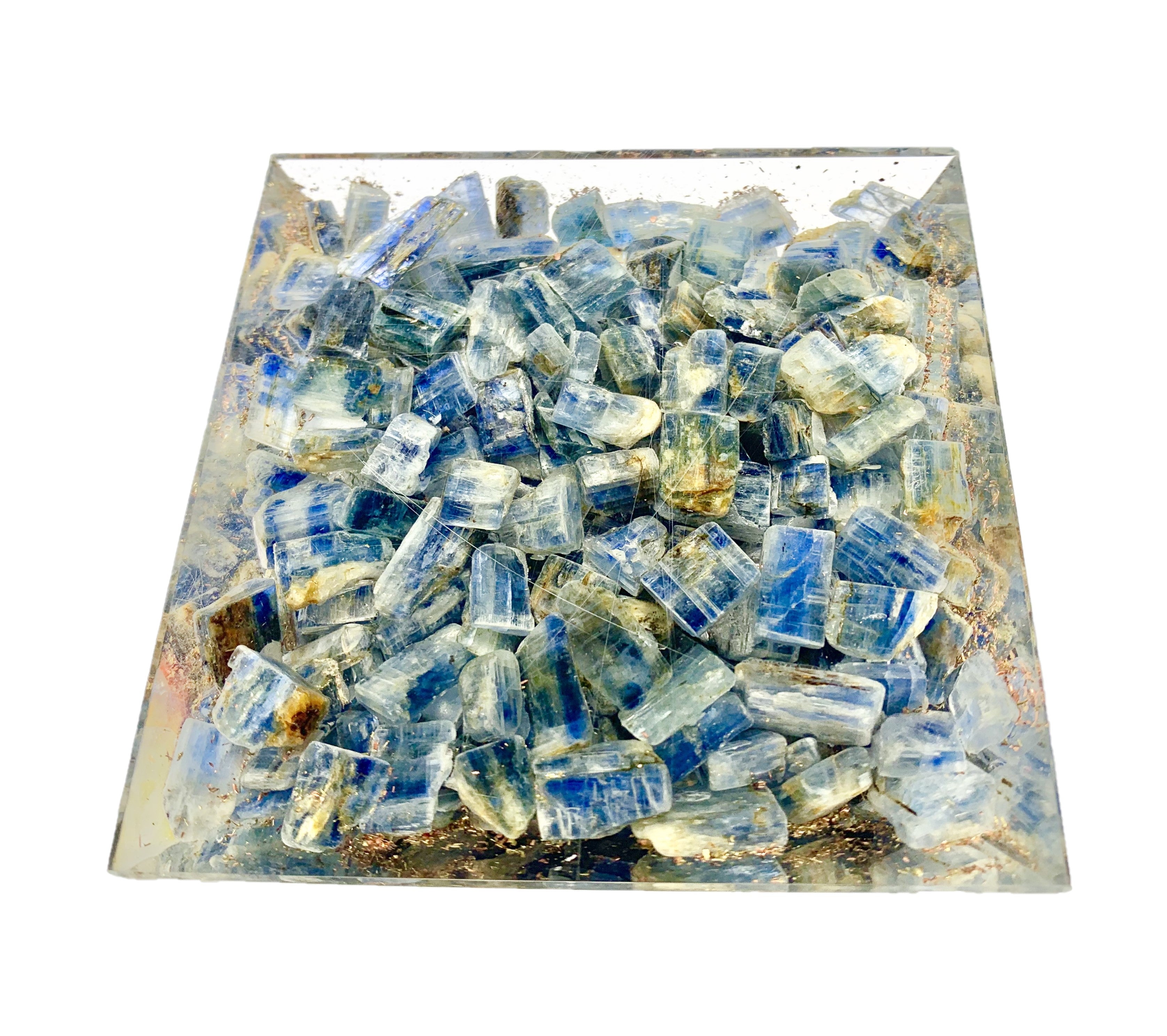 Kyanite Merkabah Orgonite Pyramid