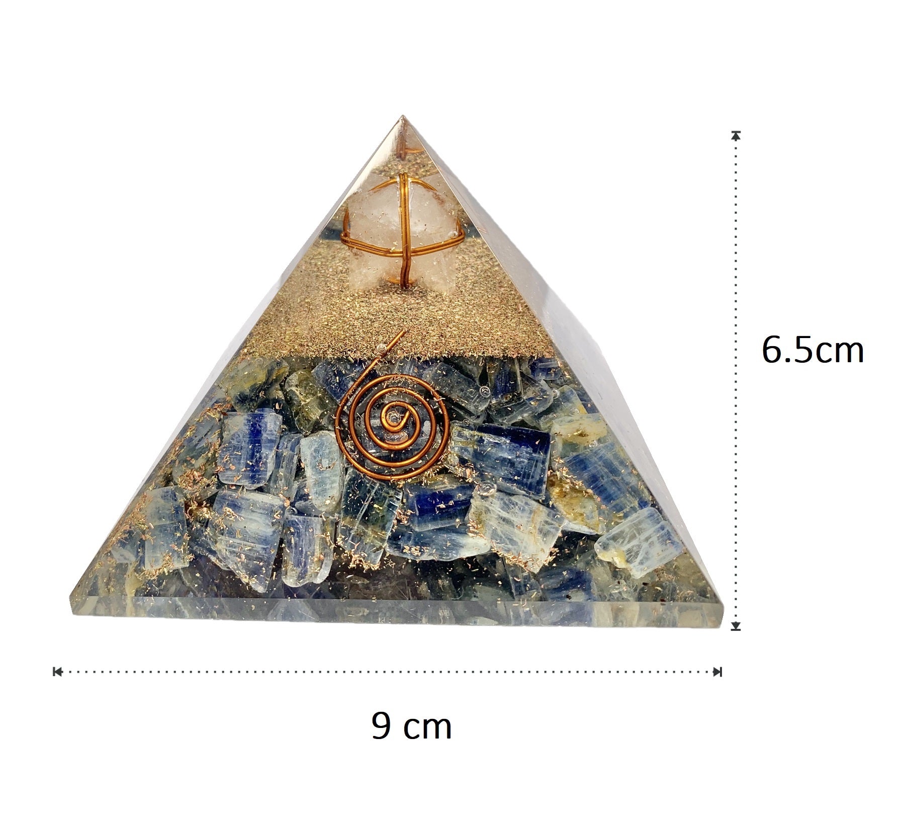 Kyanite Merkabah Orgonite Pyramid