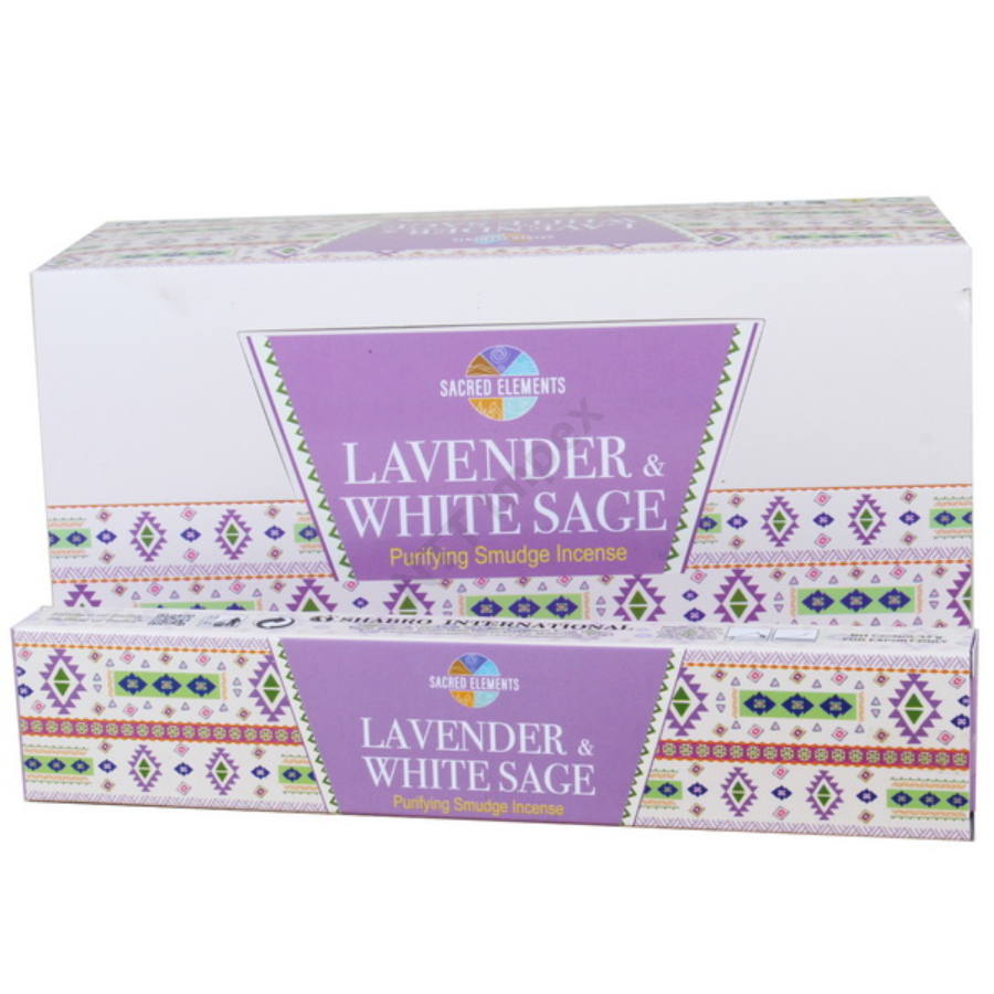 Lavender & White Sage Sticks Sacred Elements 144 Sticks