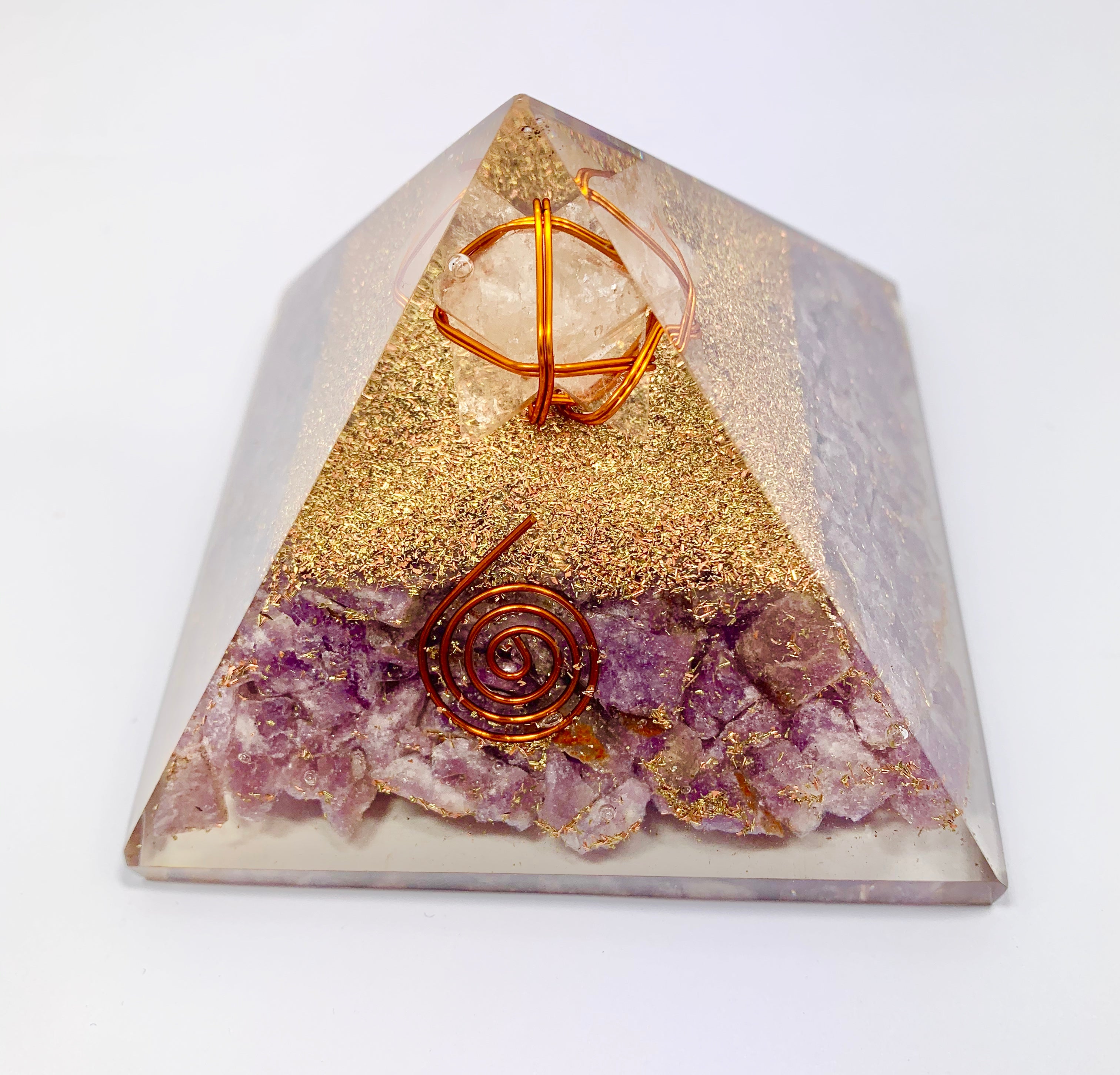 Lepidolite Orgonite Merkabah Pyramid