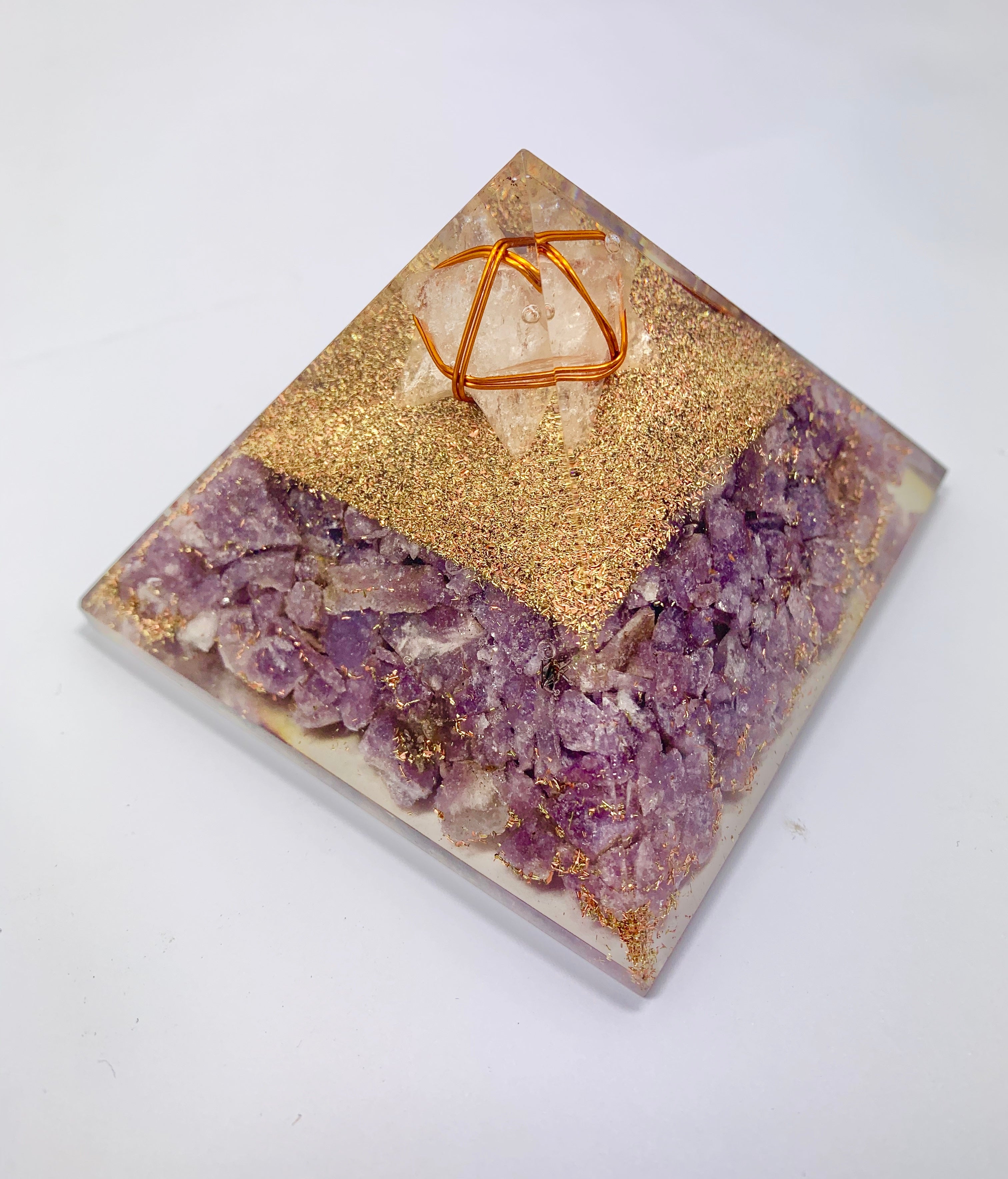 Lepidolite Orgonite Merkabah Pyramid