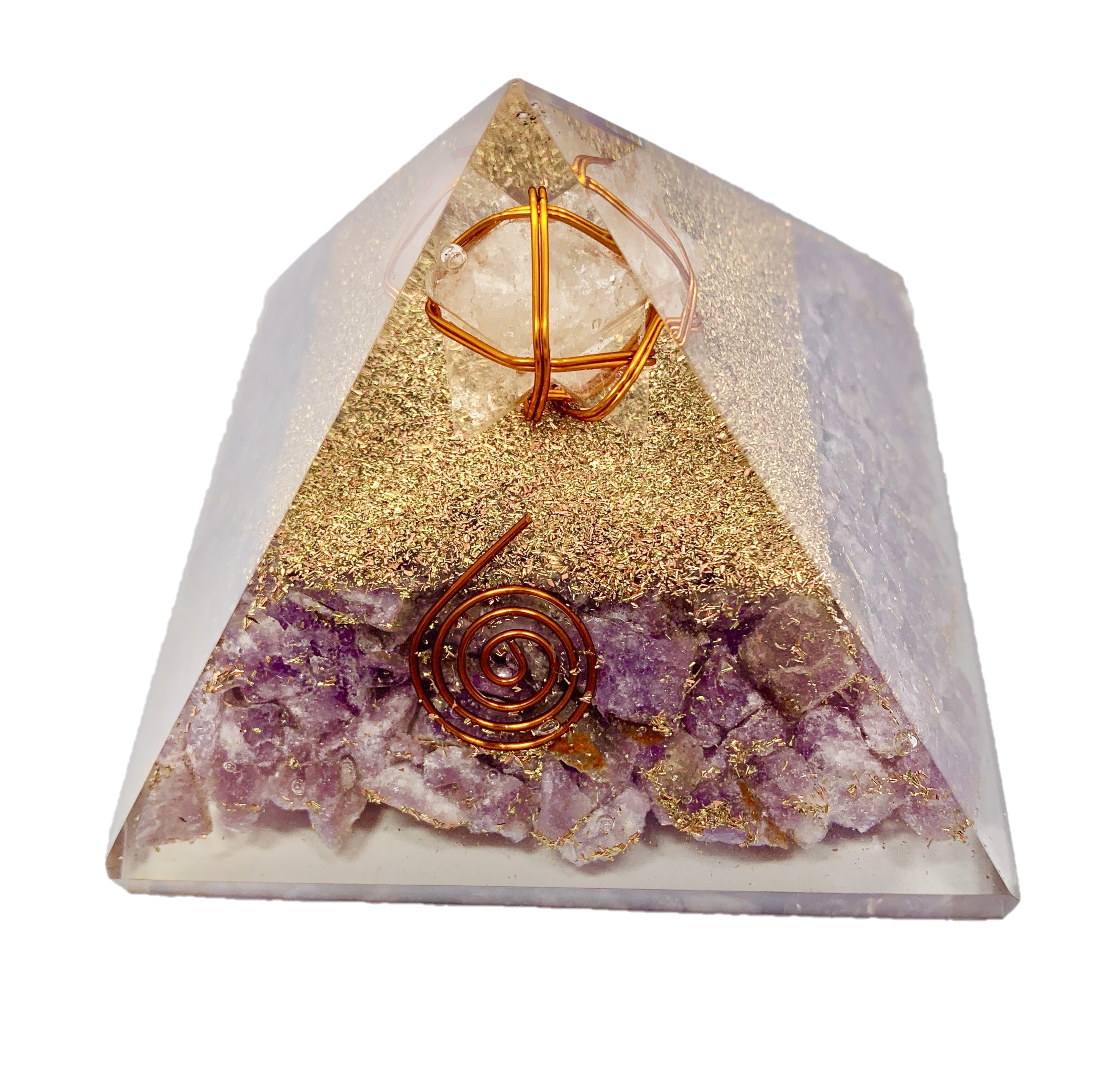 Lepidolite Orgonite Merkabah Pyramid