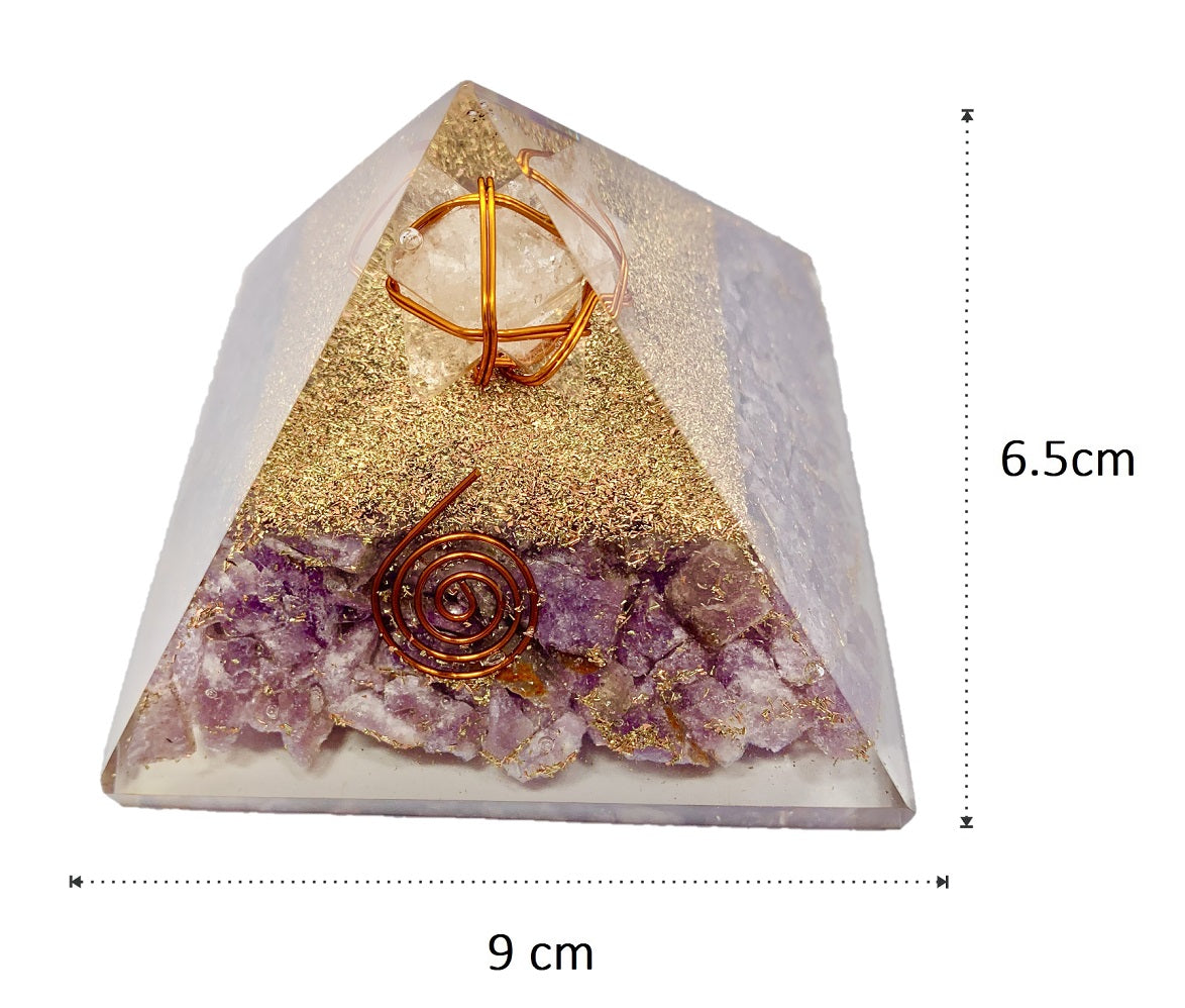 Lepidolite Orgonite Merkabah Pyramid