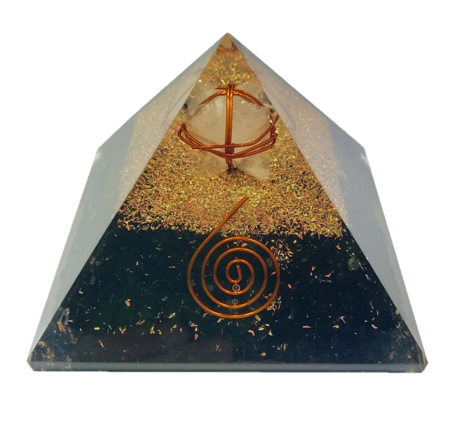 Black Tourmaline Orgonite Clear Quartz Merkabah Pyramid
