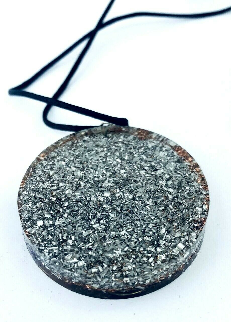 Metatron Cube Sacred Geometry Pendant Aluminium Backside
