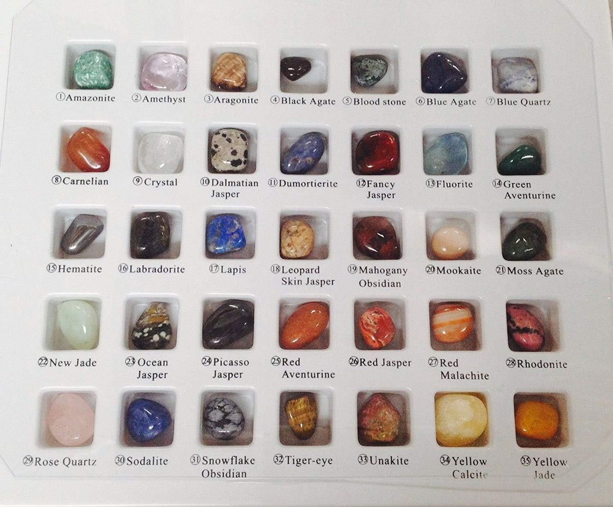 Mixed Crystals Gemstones Bulk Crystals 35 Stones Samples and Map ...