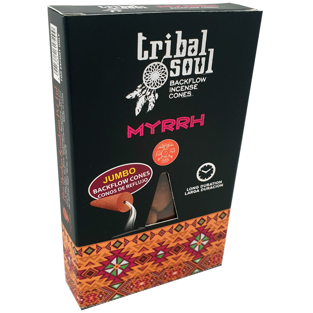 Myrrh 30 Jumbo Backflow Incense Cones Tribal Soul