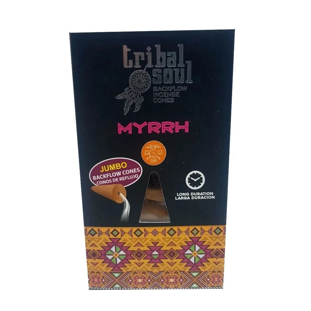 Myrrh 30 Jumbo Backflow Incense Cones Tribal Soul