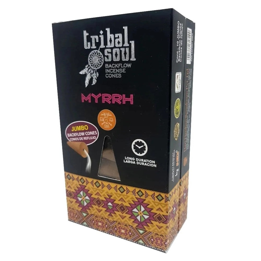 Myrrh 30 Jumbo Backflow Incense Cones Tribal Soul