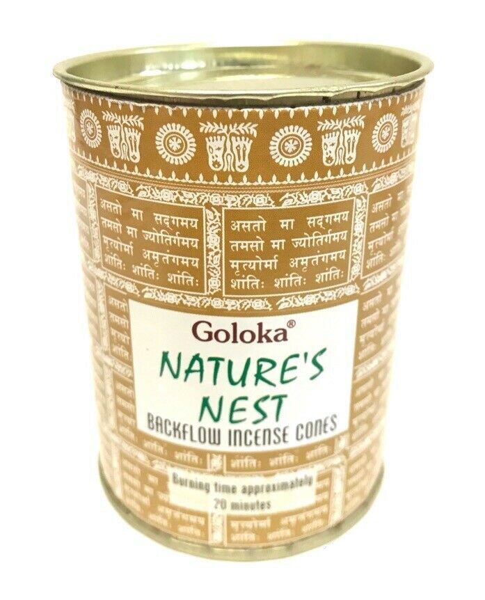 Nature's Nest 24 Backflow Incense Cones Goloka