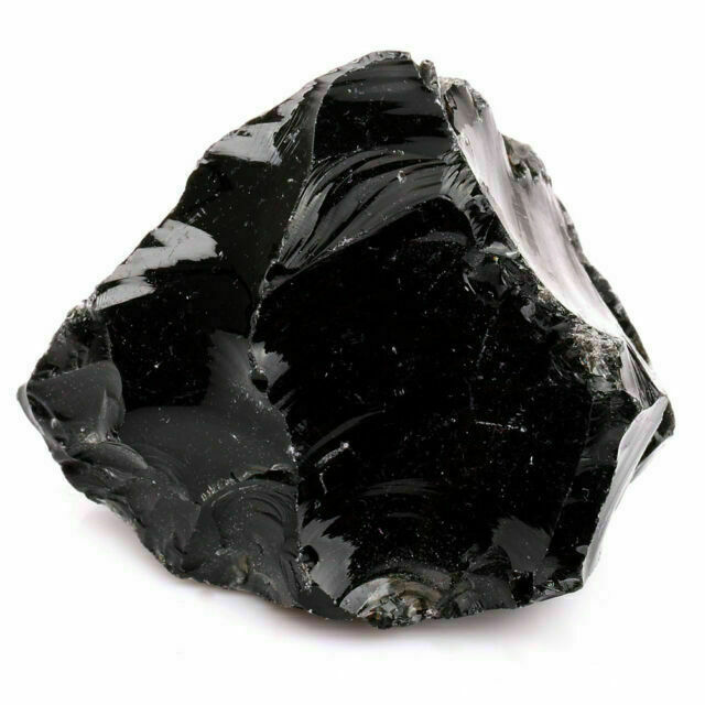 Obsidian Crystal Rough Stone Energy Healing Meditation 5 pieces